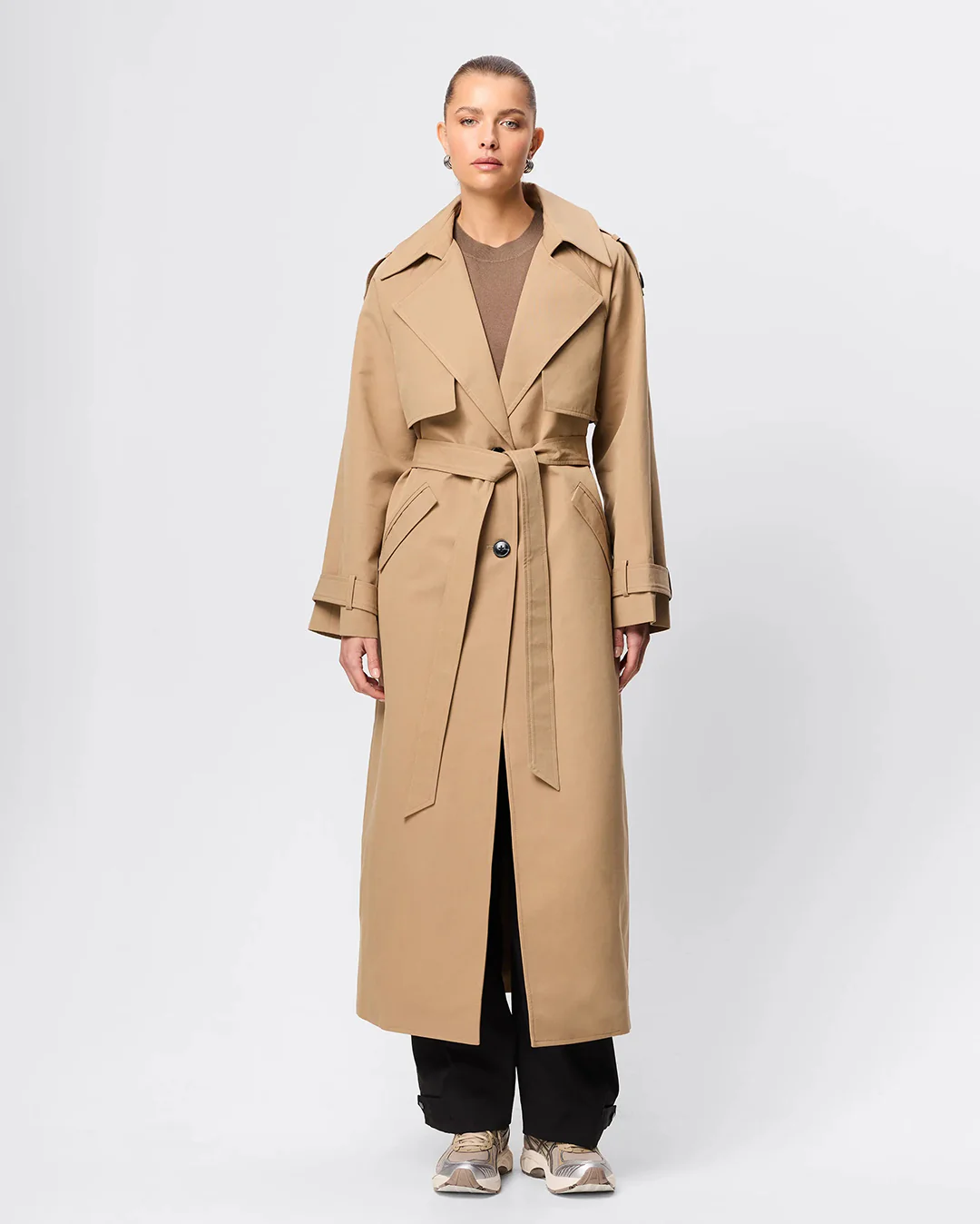 Franklin Trench Coat - Sand - Image 4