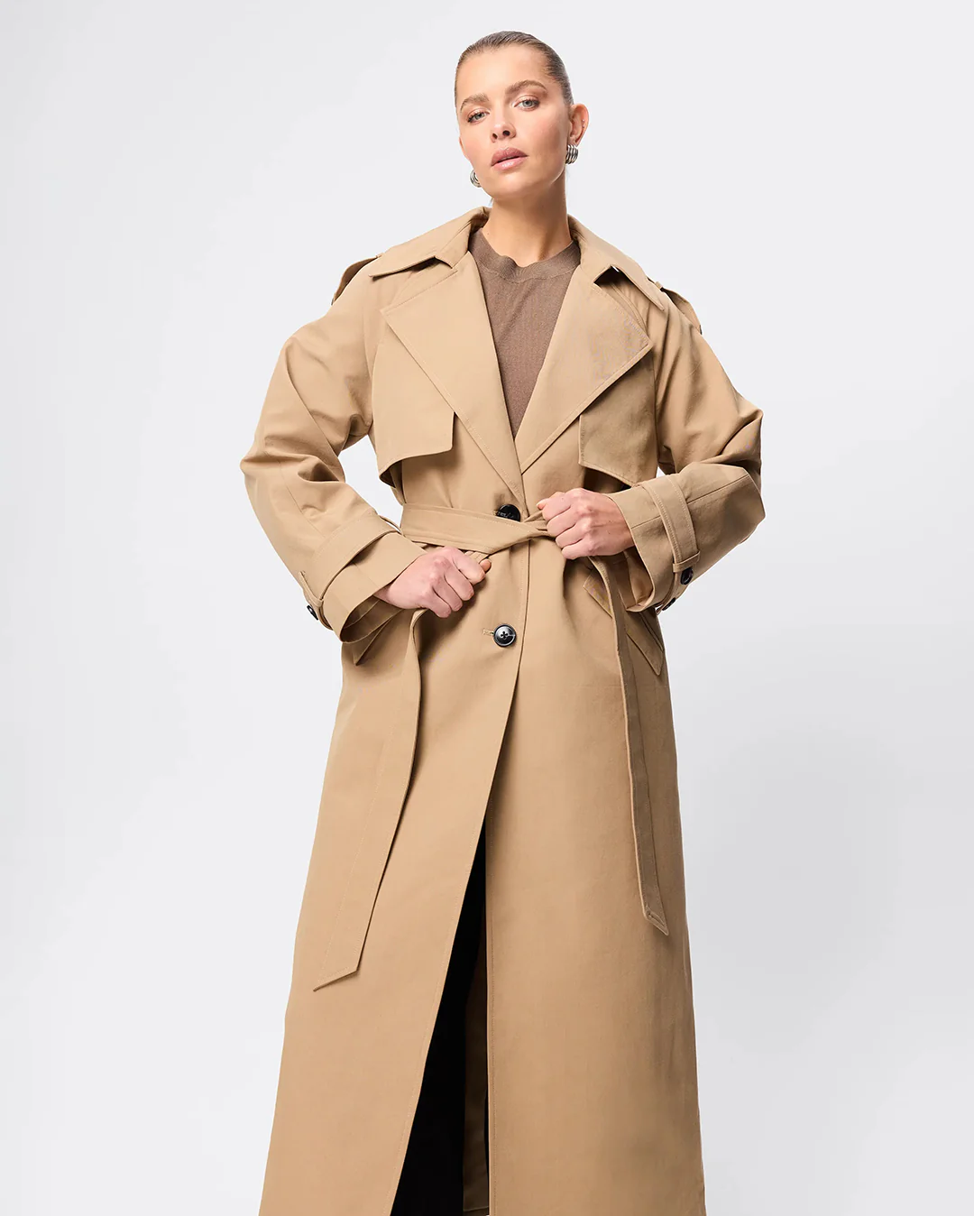 Franklin Trench Coat - Sand - Image 6