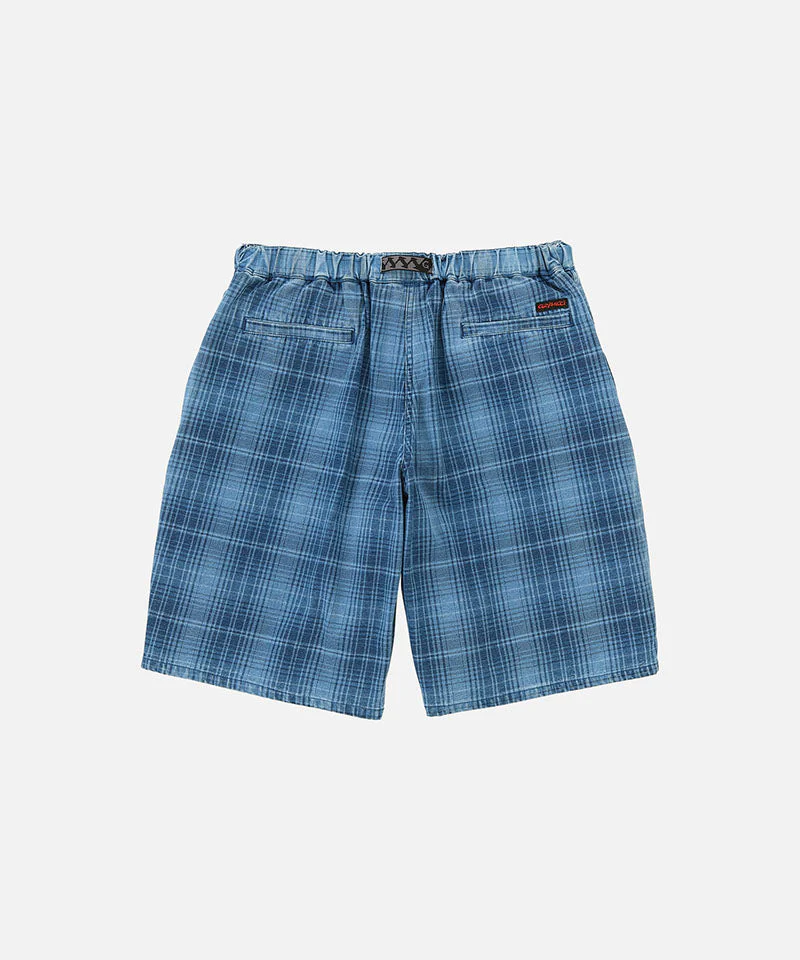 Lagoon Denim Plaid Shorts - Indigo Checkered Plaid - Image 12