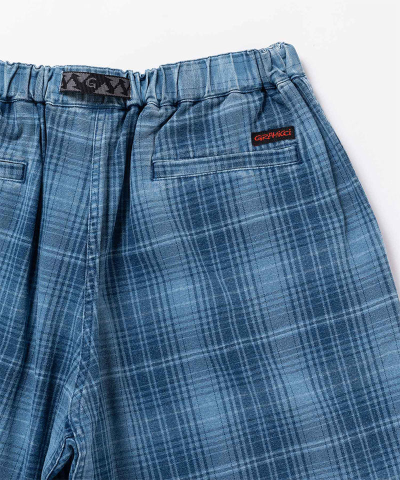 Lagoon Denim Plaid Shorts - Indigo Checkered Plaid - Image 3