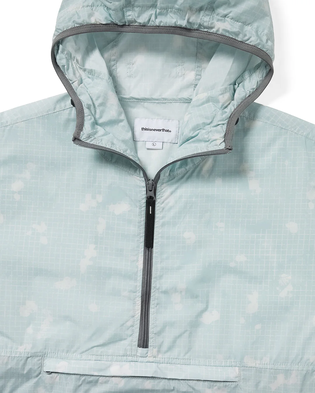Grid Nylon Anorak - Mint - Image 2