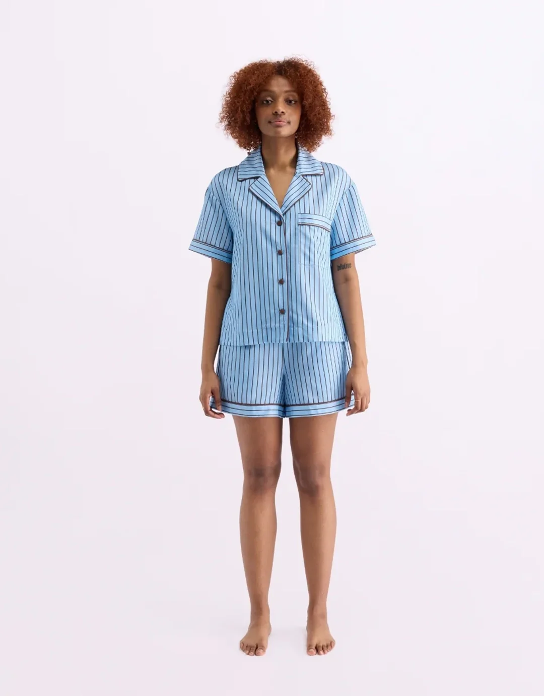 Short Sleeve Sleep Shirt - Iced Chocolate - Image 3