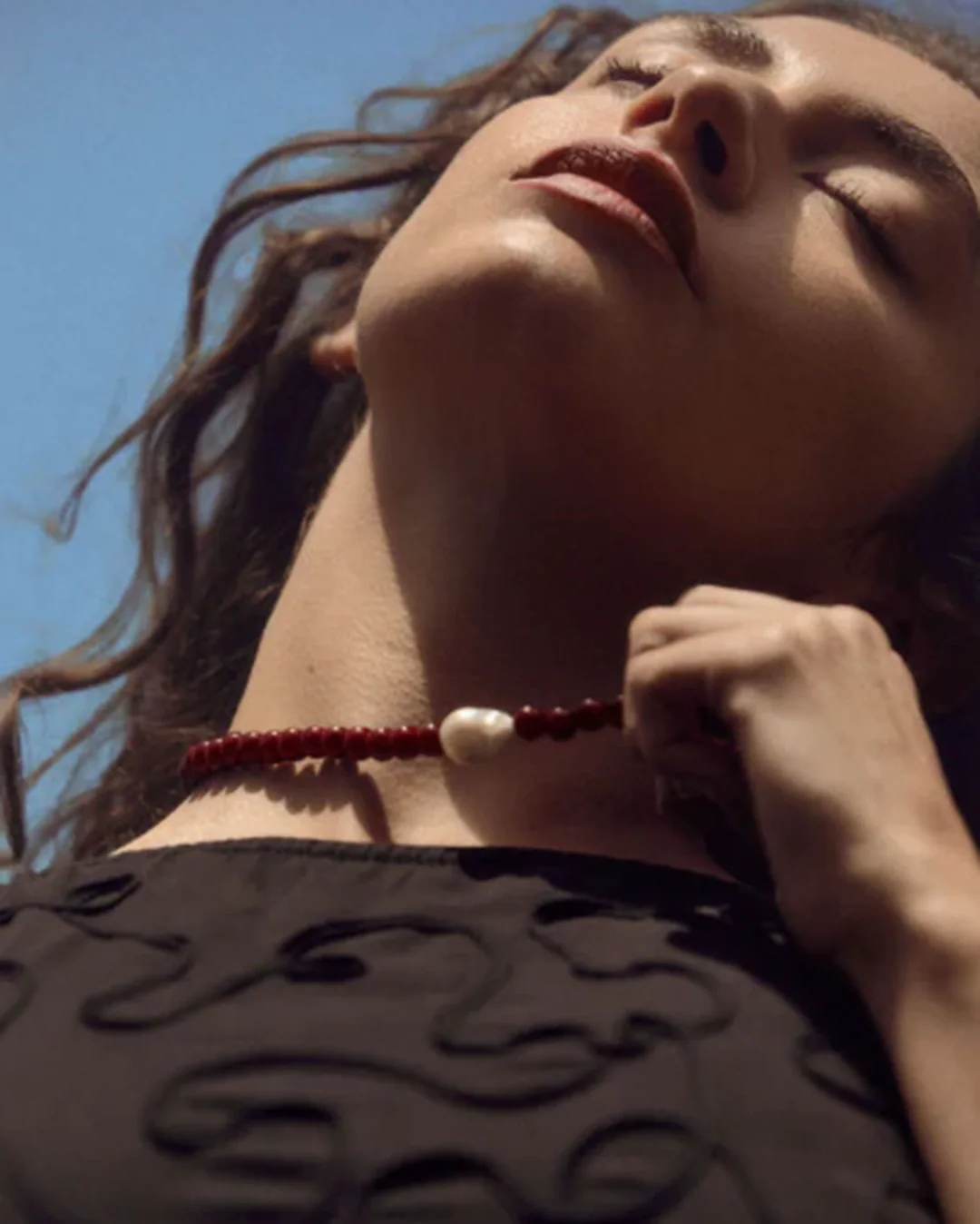 Isabella Necklace - Maroon - Image 3