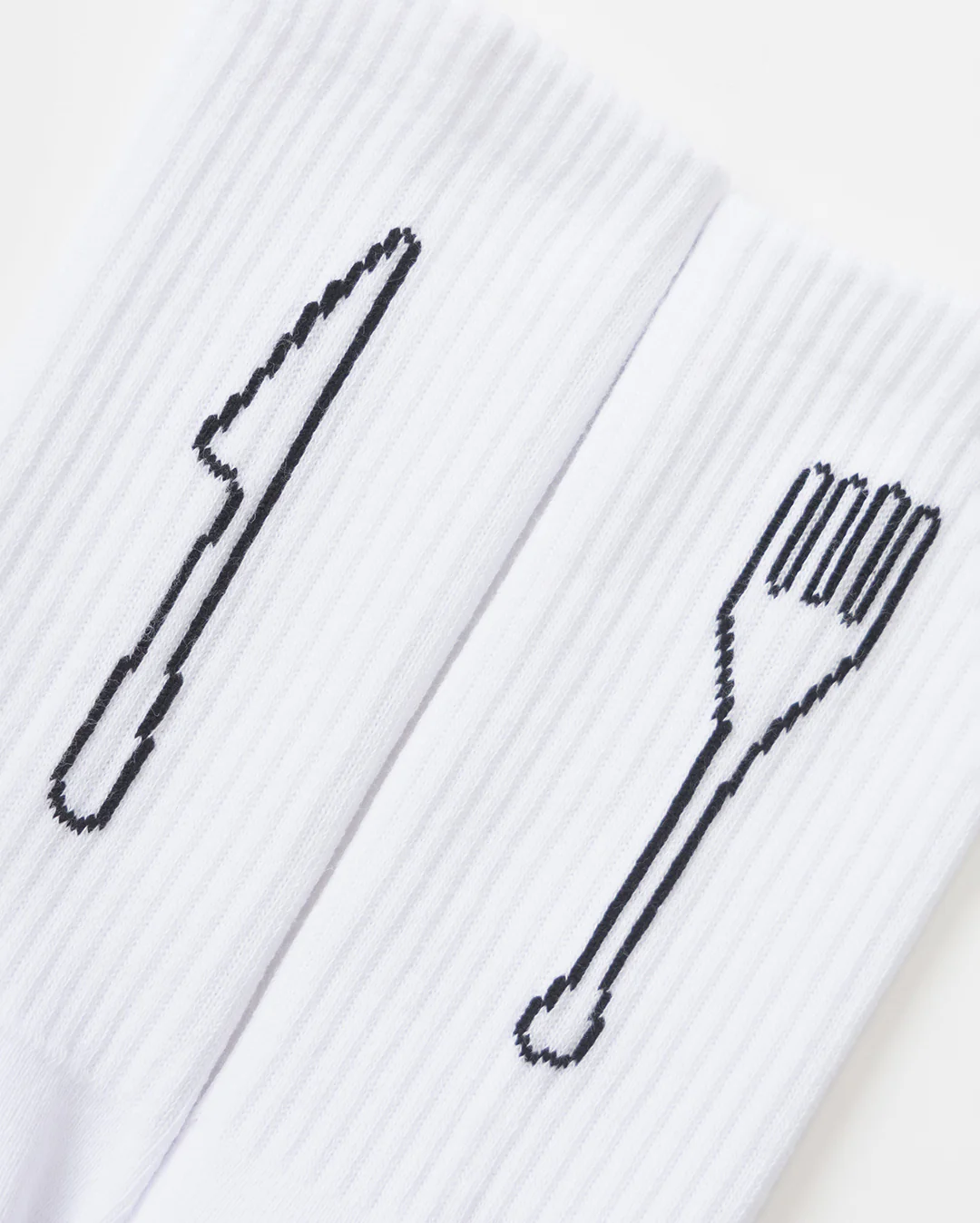 Knife & Fork Socks - White - Image 4