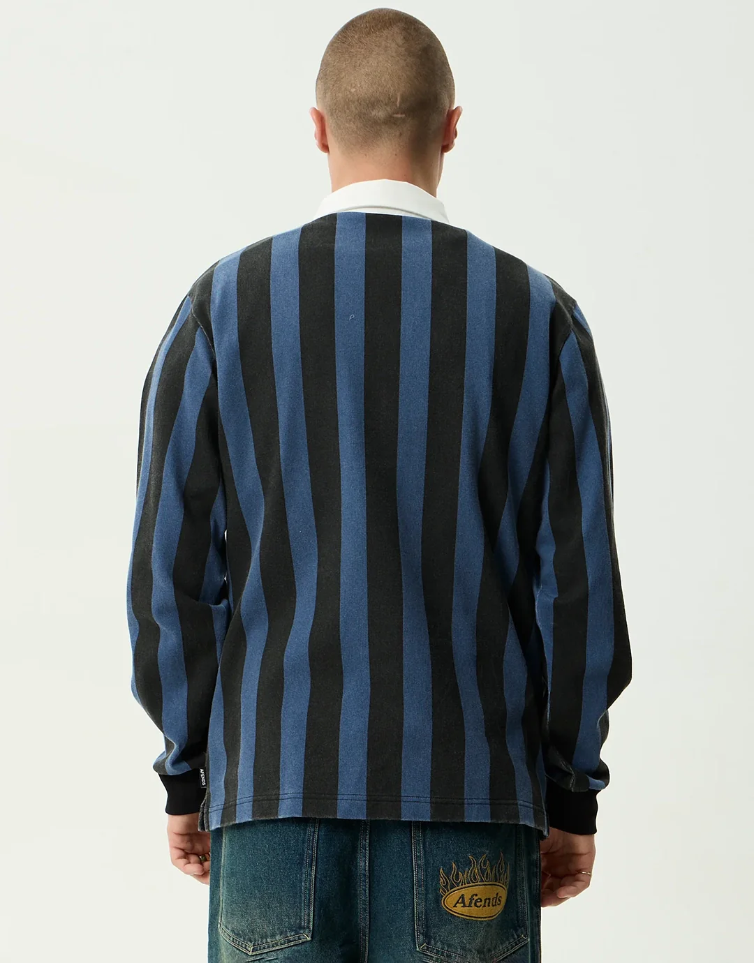 Angel Boy Rugby Long Sleeve Shirt - Black Stripe - Image 3