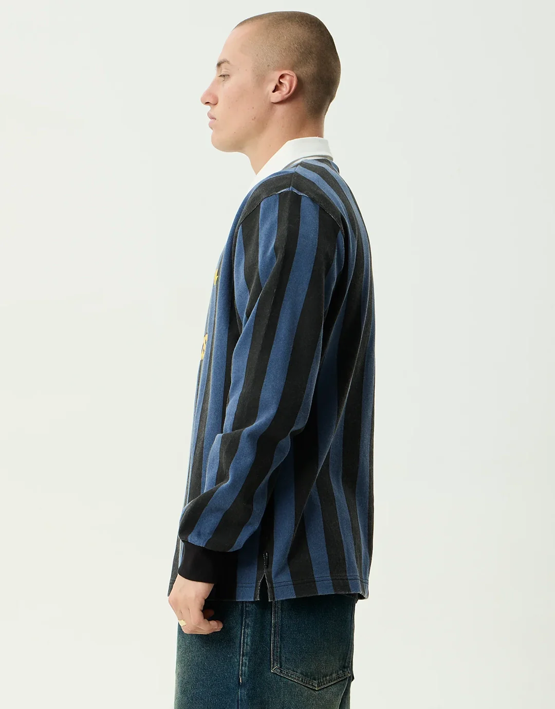 Angel Boy Rugby Long Sleeve Shirt - Black Stripe - Image 5