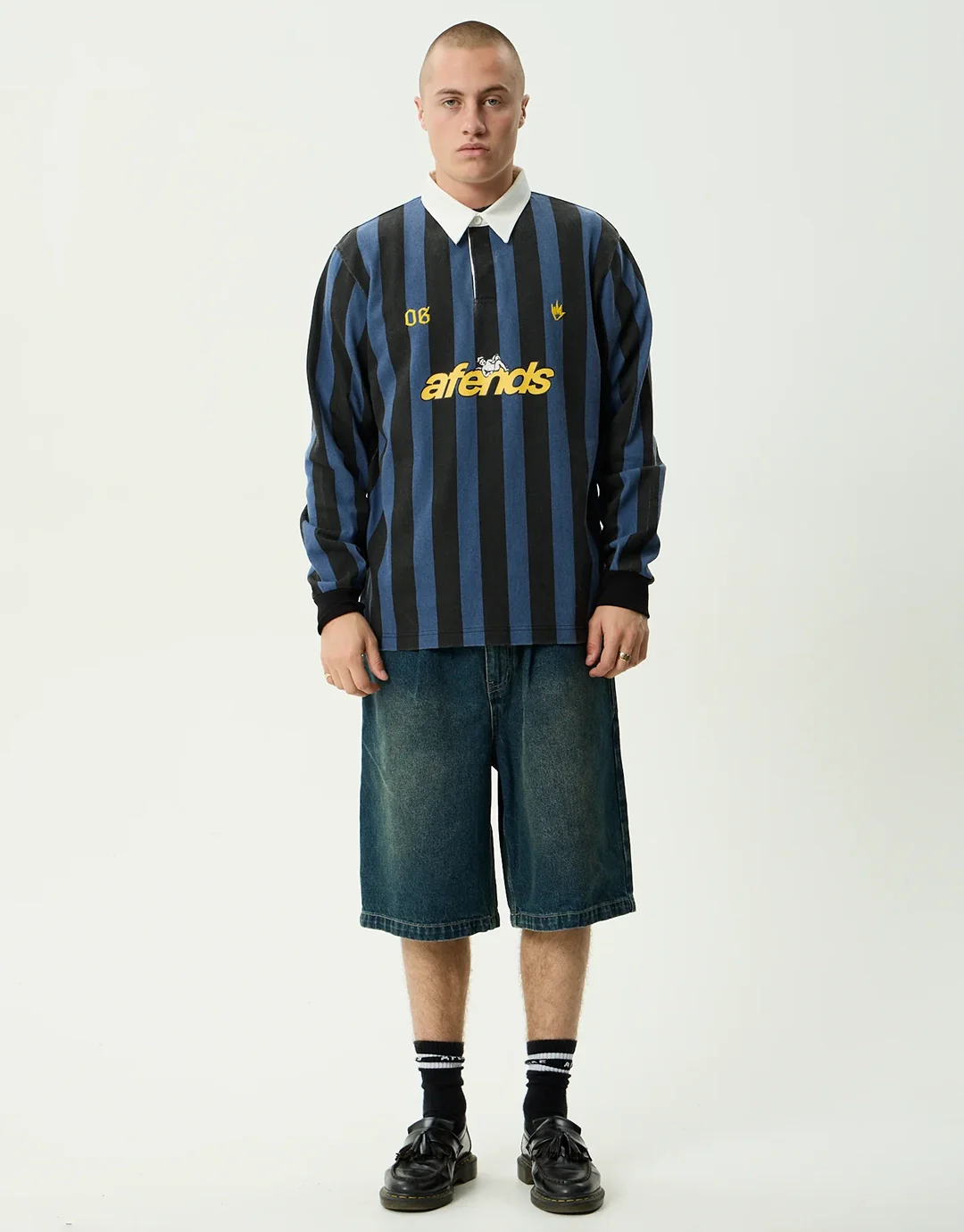 Angel Boy Rugby Long Sleeve Shirt - Black Stripe - Image 6