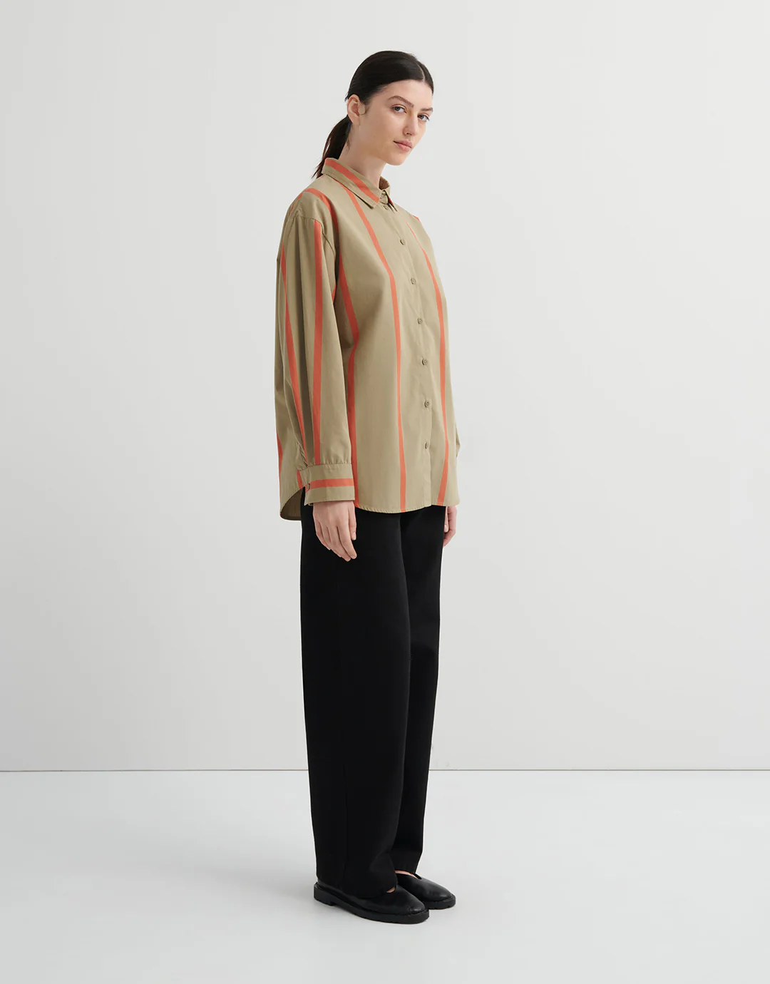 Maker Long Sleeve Shirt - Nasturtium Stripe - Image 3