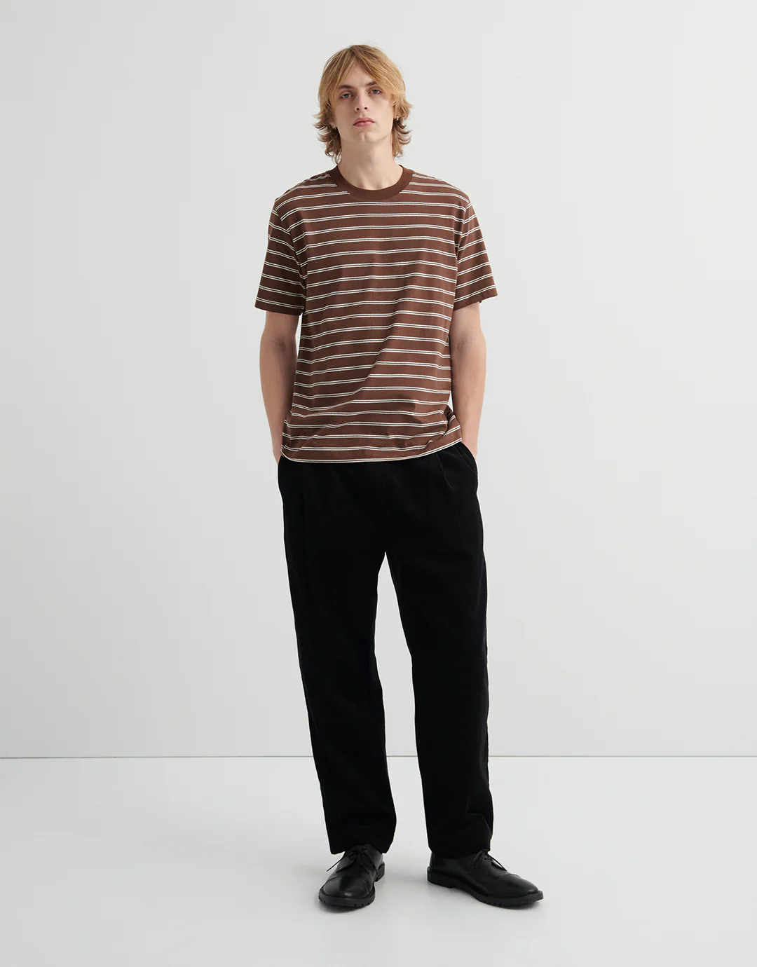 Staple Tee - Brown Stripe - Image 3