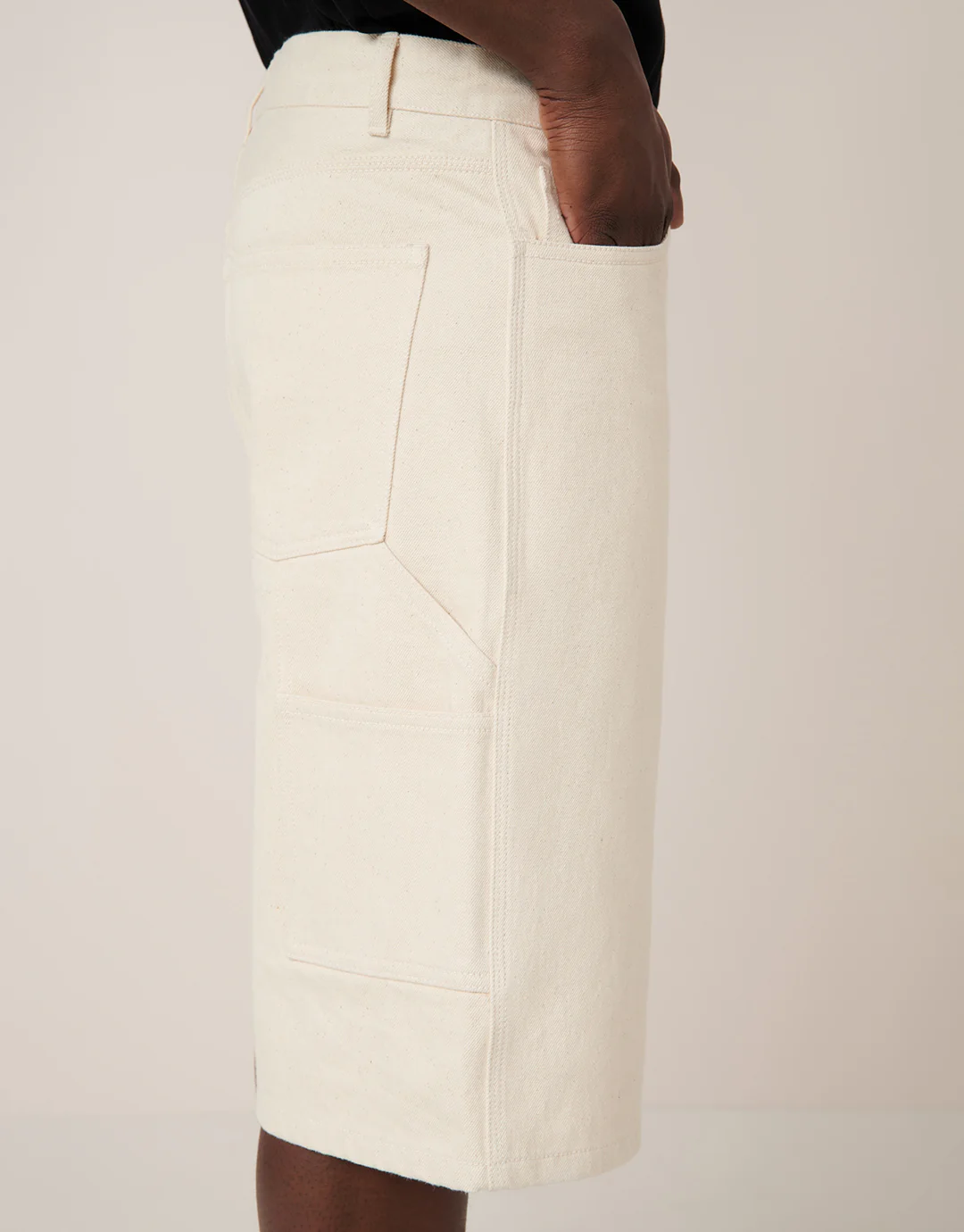 Workwear Shorts - Ecru Denim - Image 5