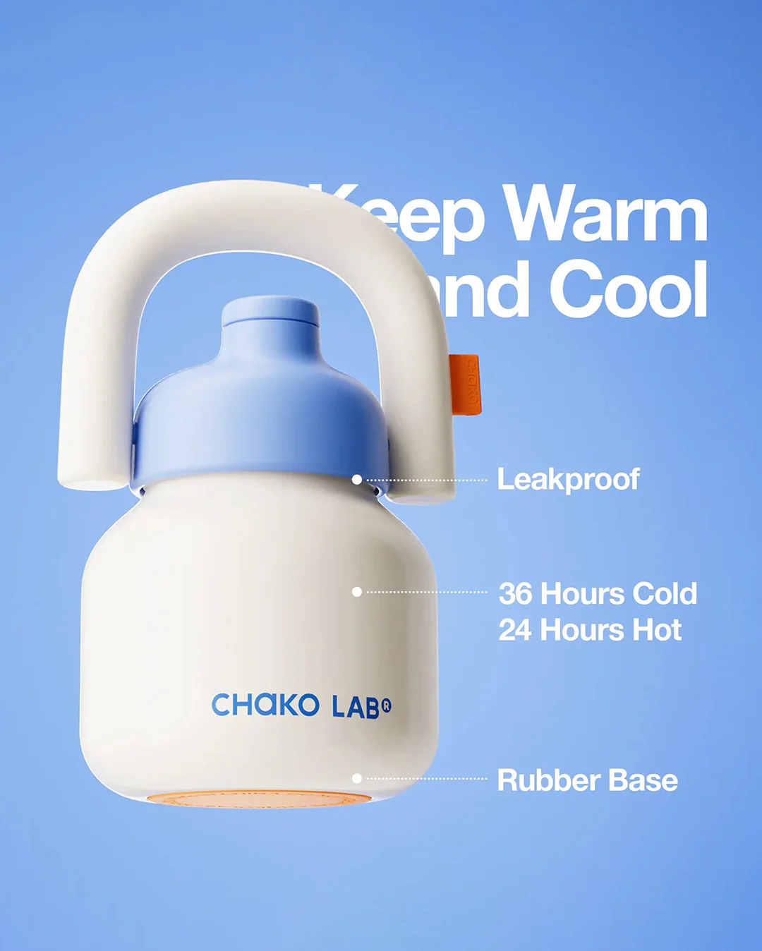 Chako Lab LinLin Kettle 1000ml - White & Blue - Image 3