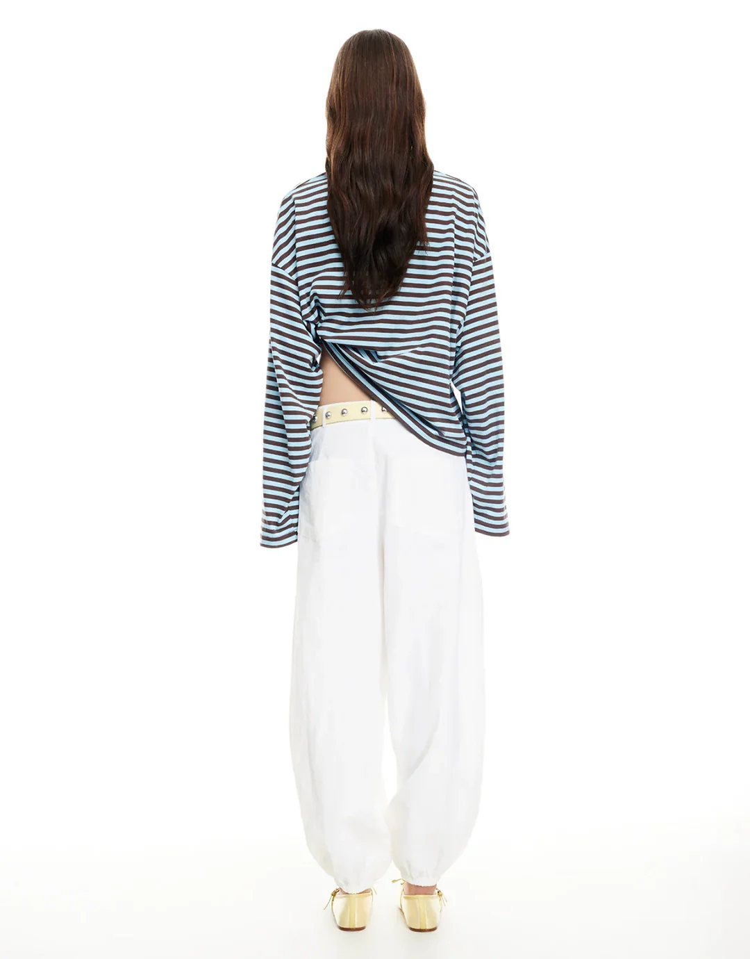 Bloom Long Sleeve Top - Chocolate Sea Stripe - Image 5