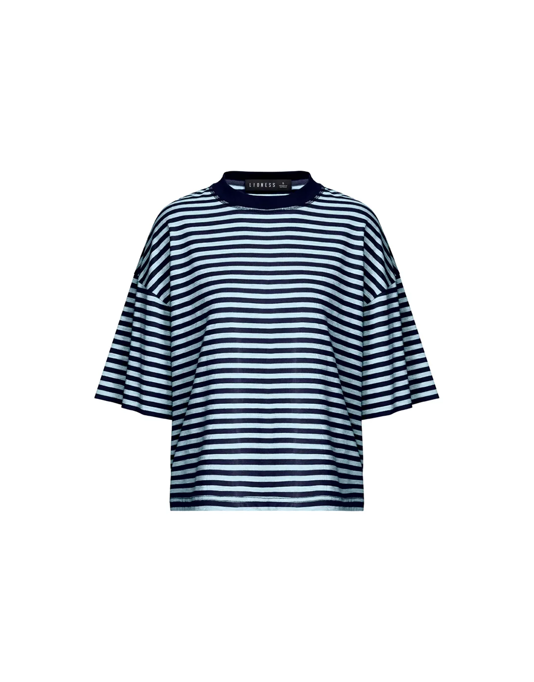 Bloom Short Sleeve Top - Navy Sea Stripe - Image 7