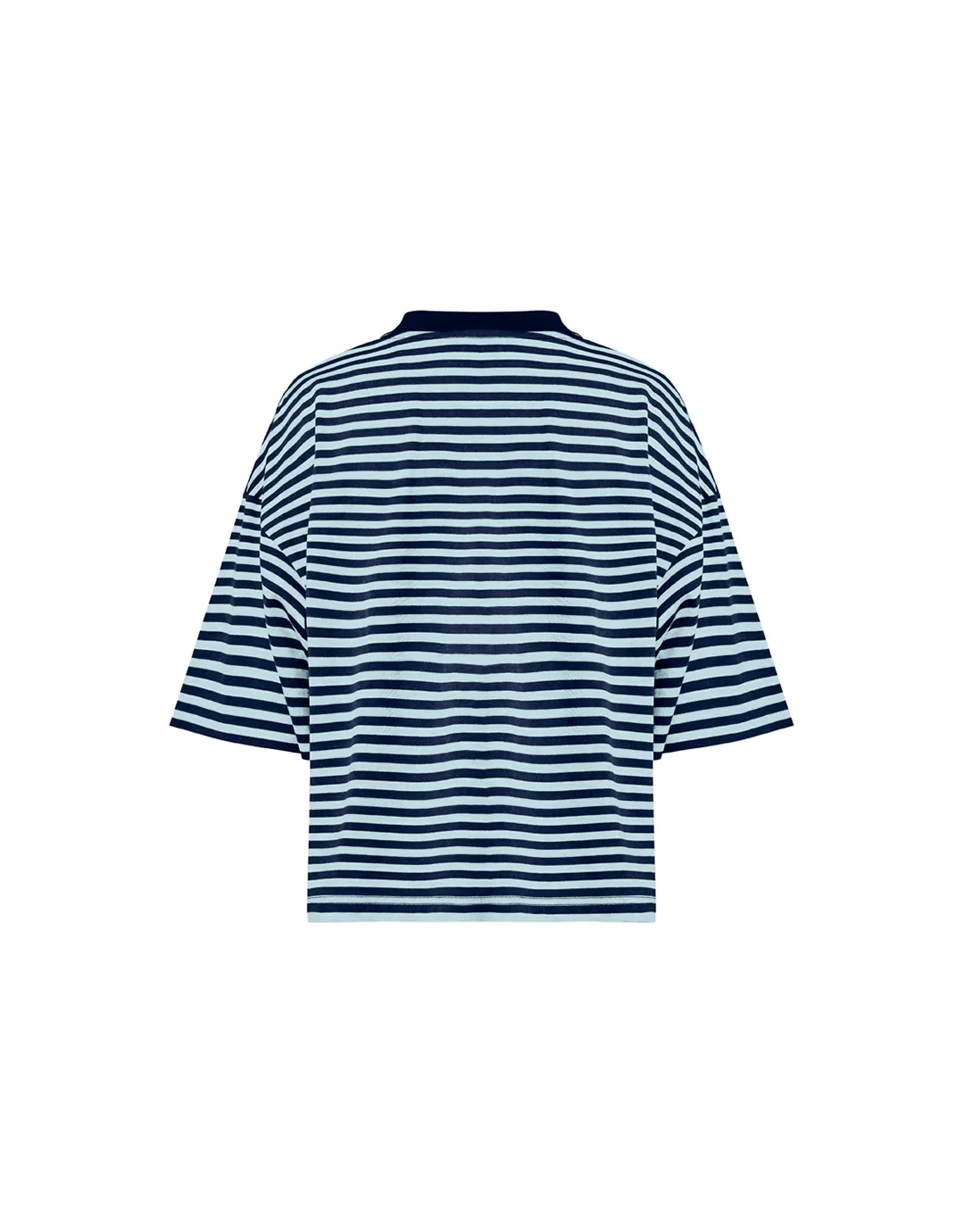 Bloom Short Sleeve Top - Navy Sea Stripe - Image 8