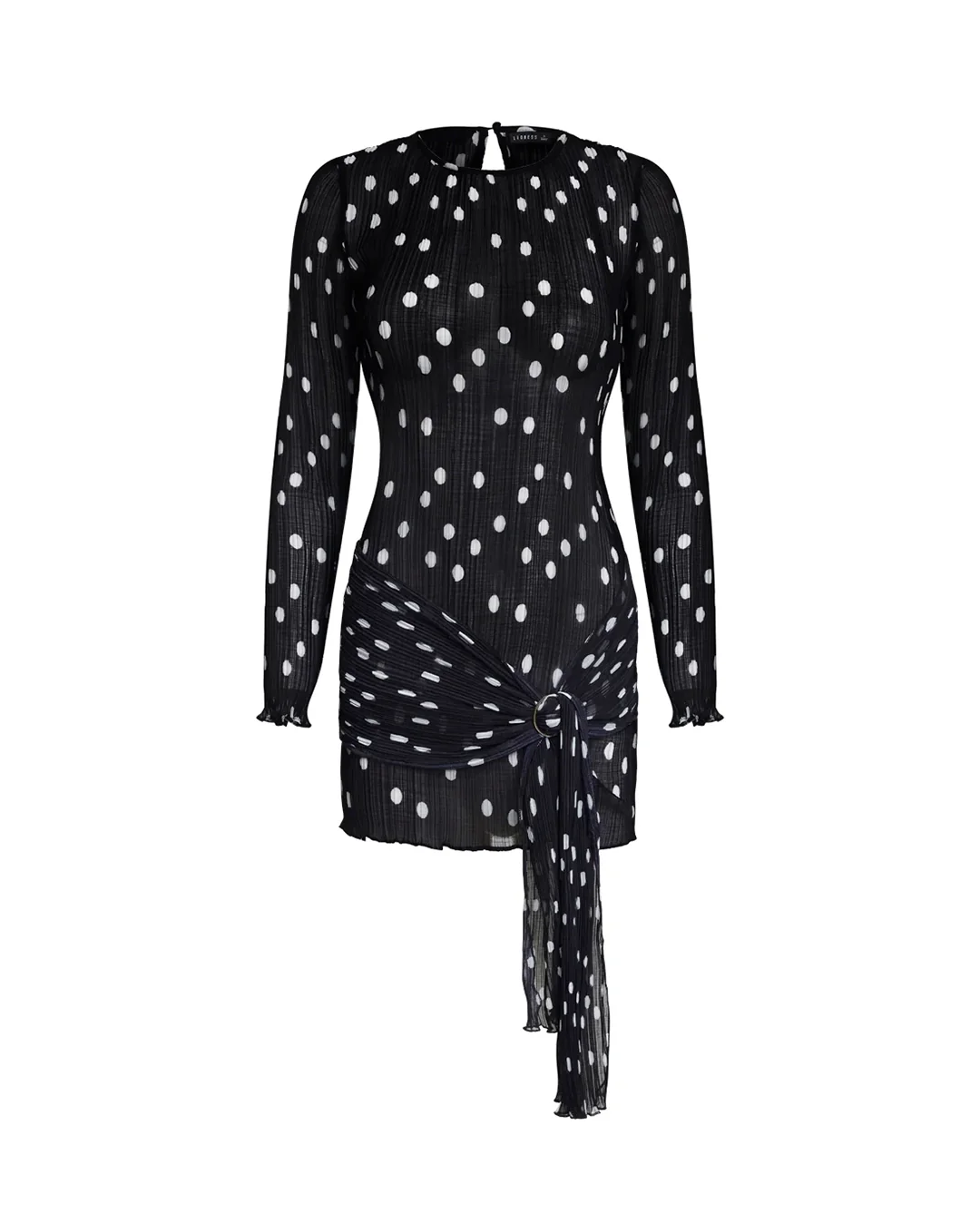 Ford Mini Dress - Noir Polka - Image 5