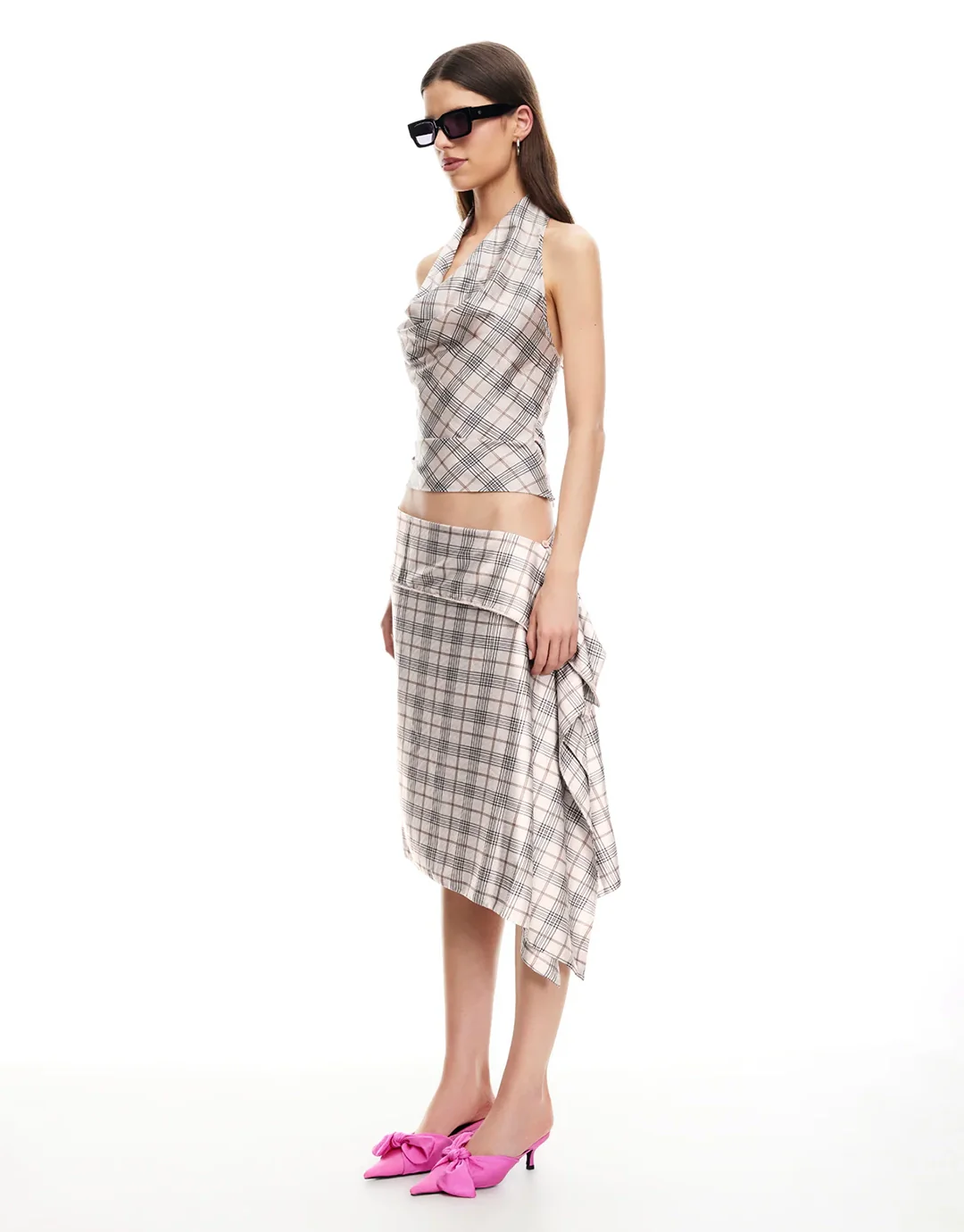 Heritage Halter - Beige Plaid - Image 3
