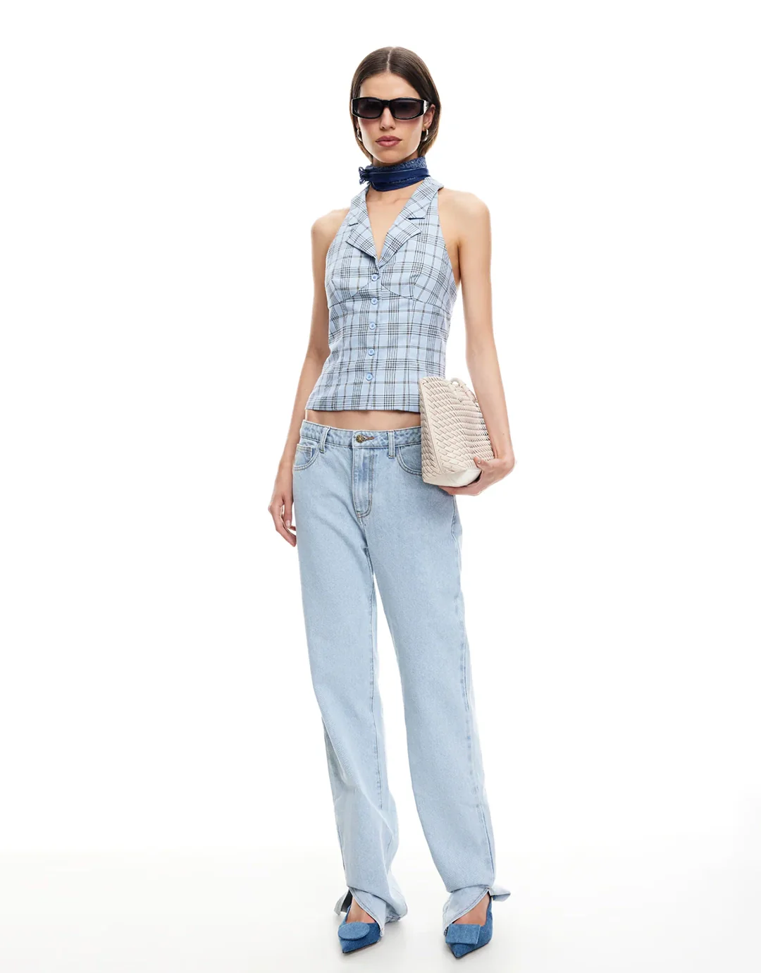 Lure Top - Baby Blue Plaid - Image 3