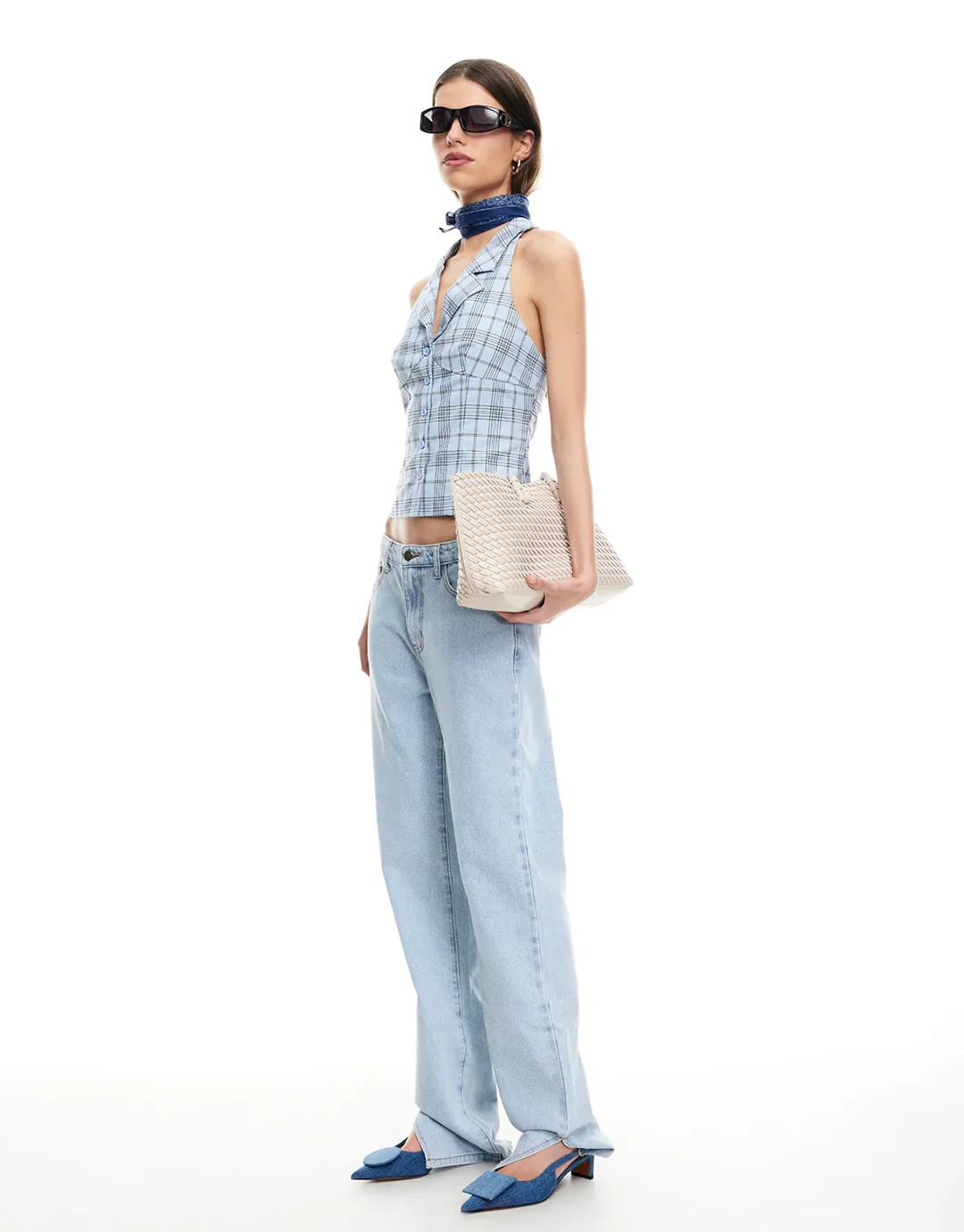 Lure Top - Baby Blue Plaid - Image 4