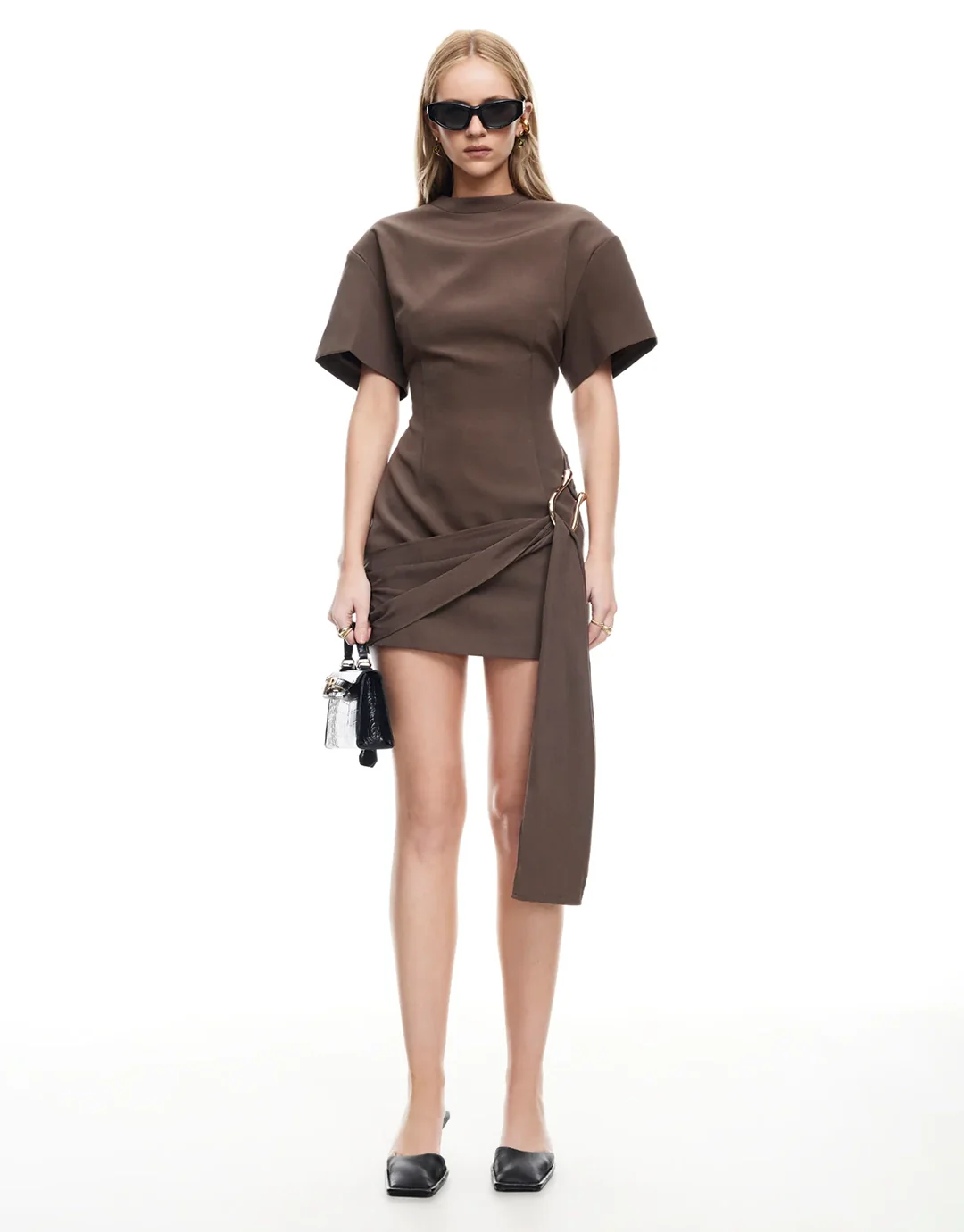 Martini Mini Dress - Chocolate - Image 4