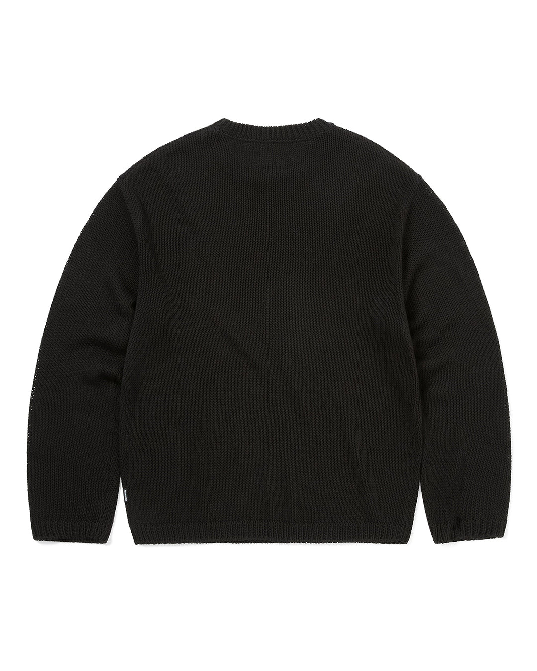 Loose Gauge Knit Crew - Black - Image 2