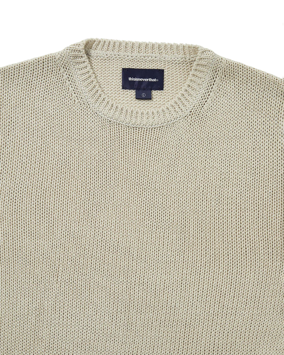 Loose Gauge Knit Crew - Dusty Ivory - Image 2