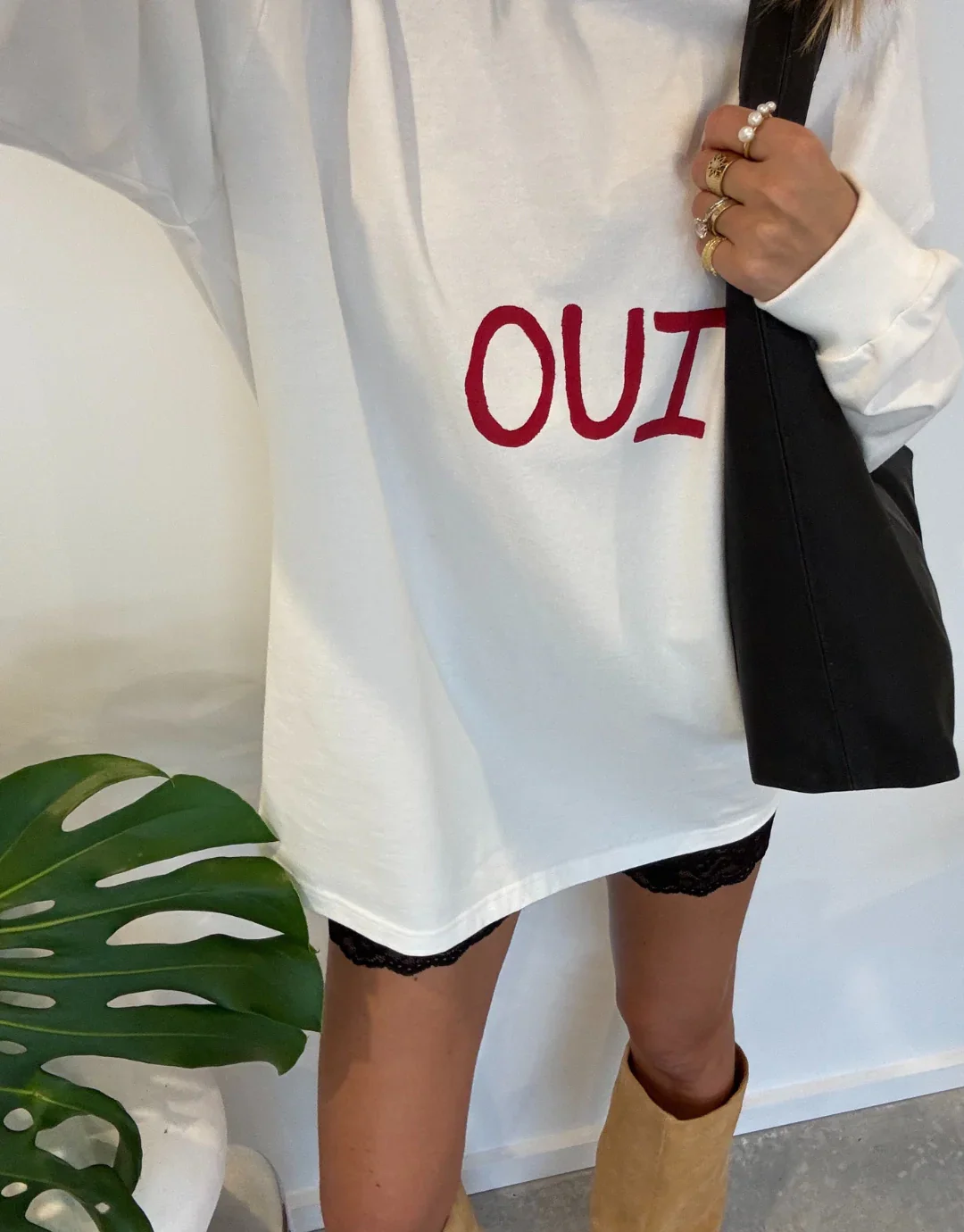 Frenchie Long Sleeve T-Shirt - White - Image 3