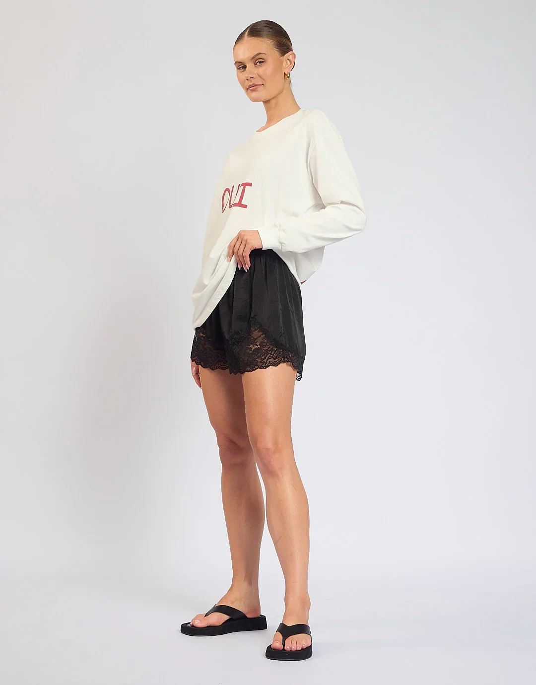 Frenchie Long Sleeve T-Shirt - White - Image 5