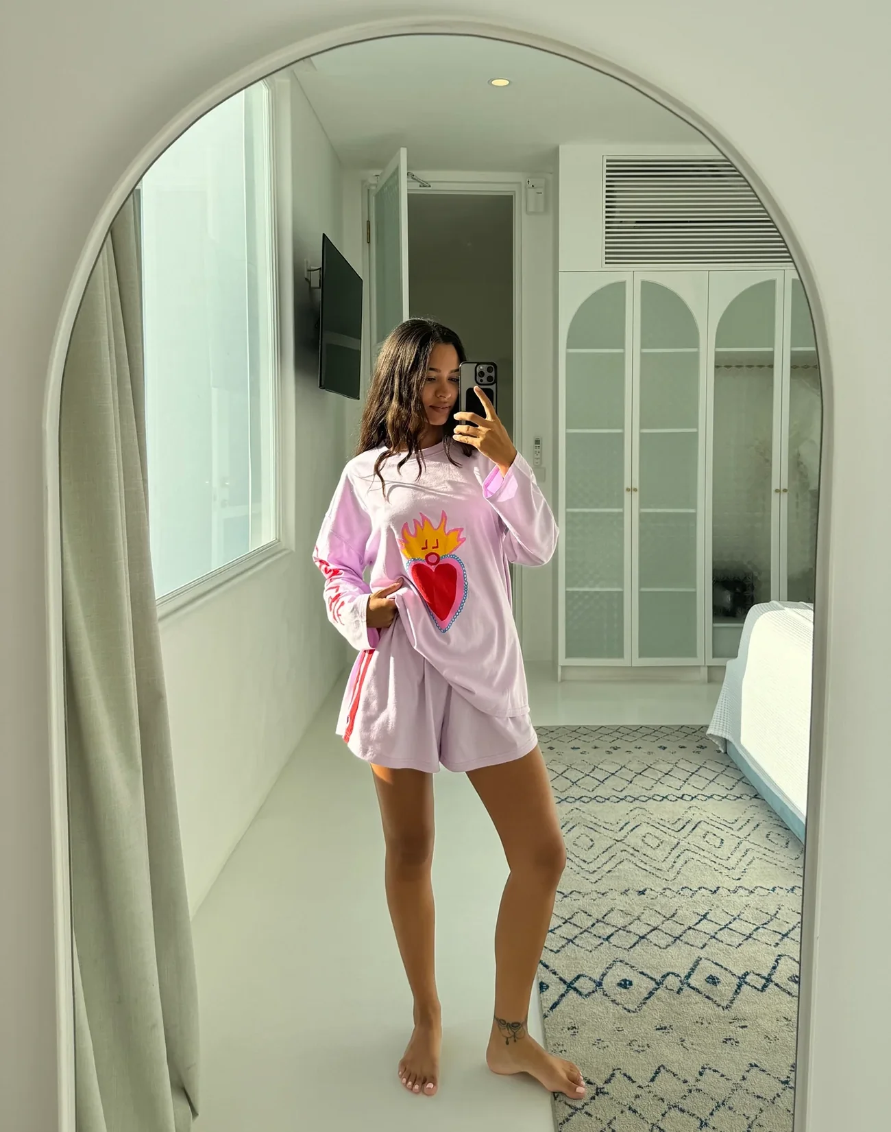 Hearts On Fire Shorts - Pink - Image 3