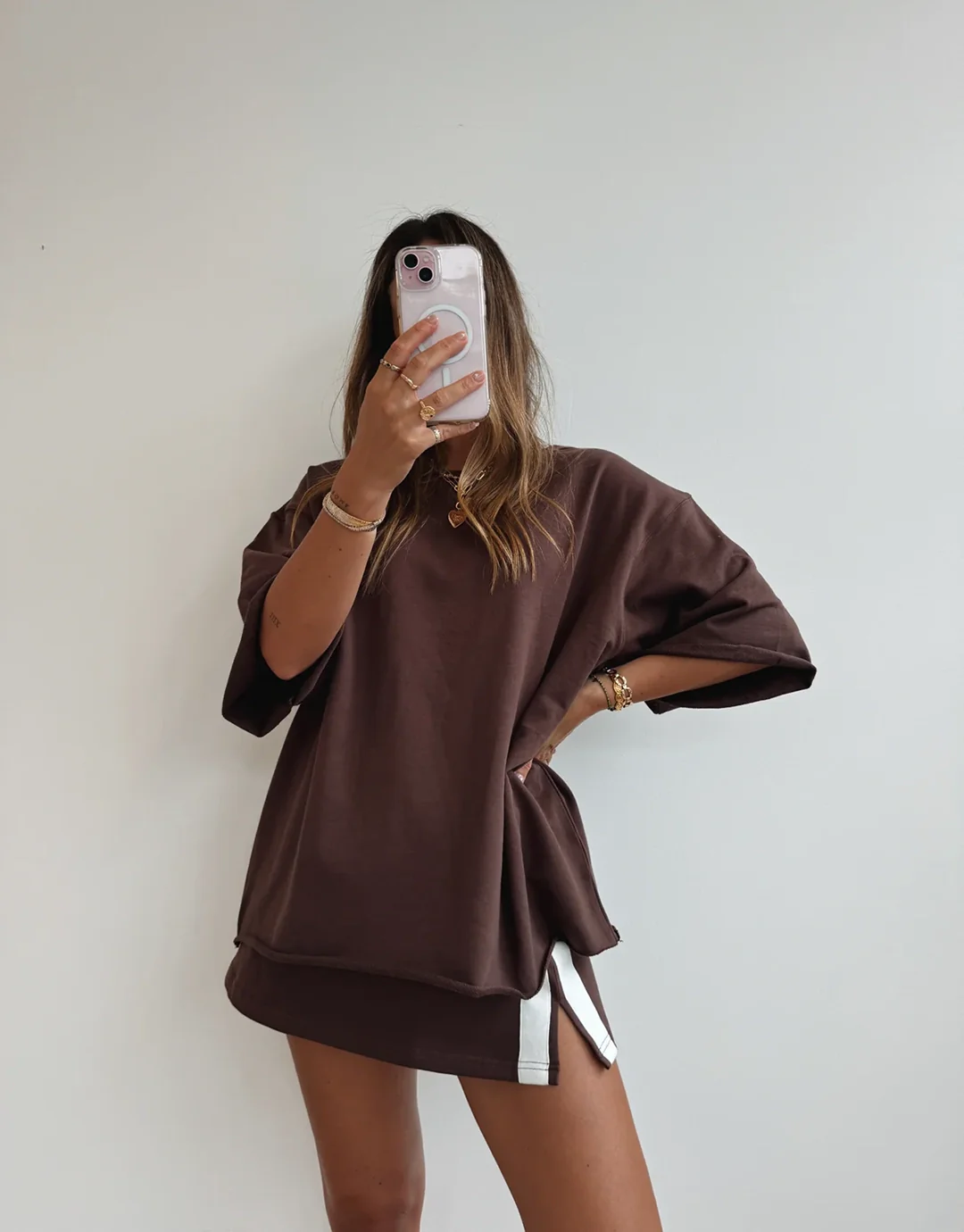 The Maya Mini Skirt - Brown - Image 6