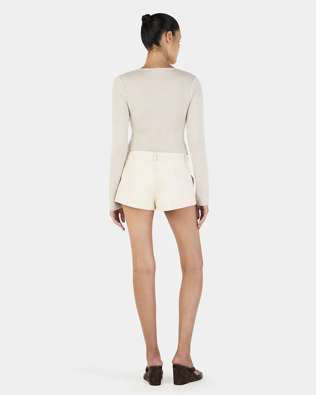 Lyra Long Sleeve Top - Cream - Image 2