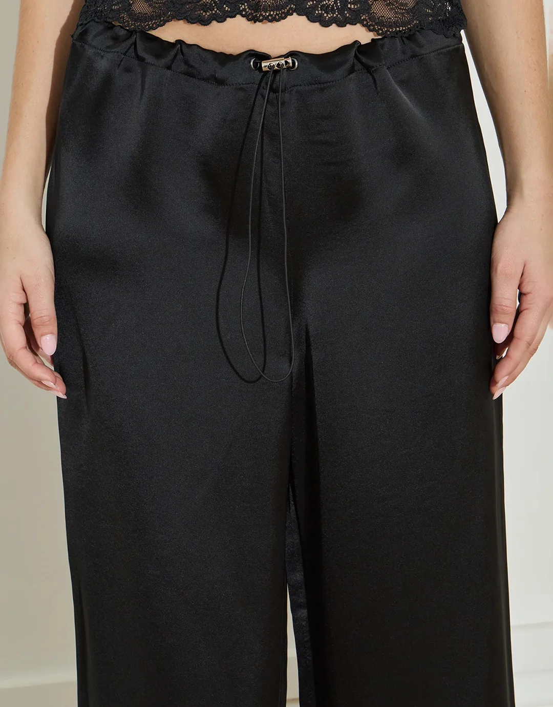 Satin Trouser - Black - Image 4