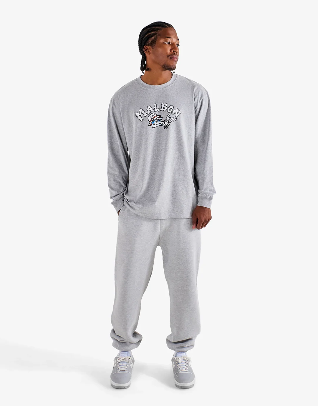 Gorse Dragon Long Sleeve T-Shirt - Athletic Heather Grey - Image 3