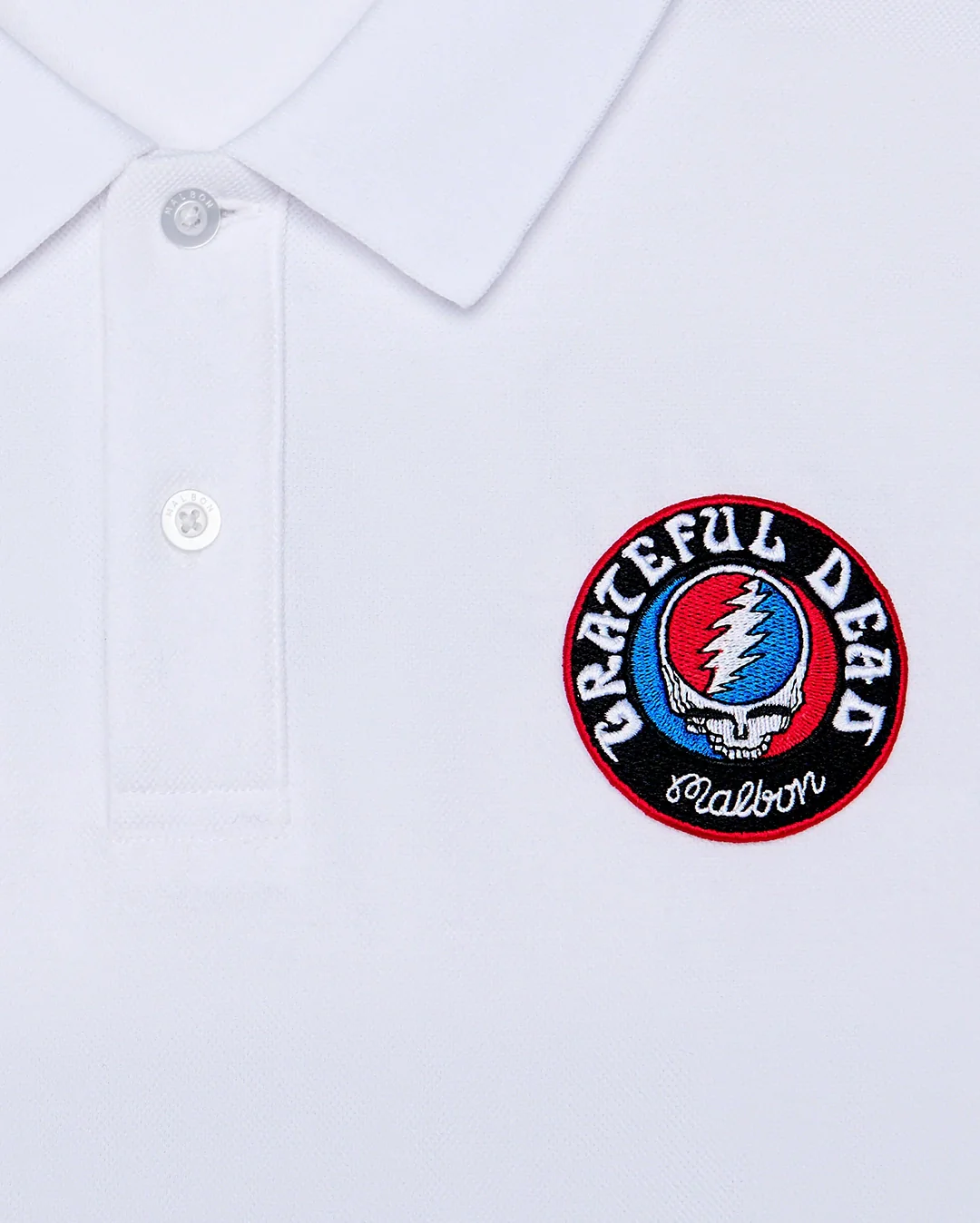 Grateful Dead Stealie Polo - White - Image 5