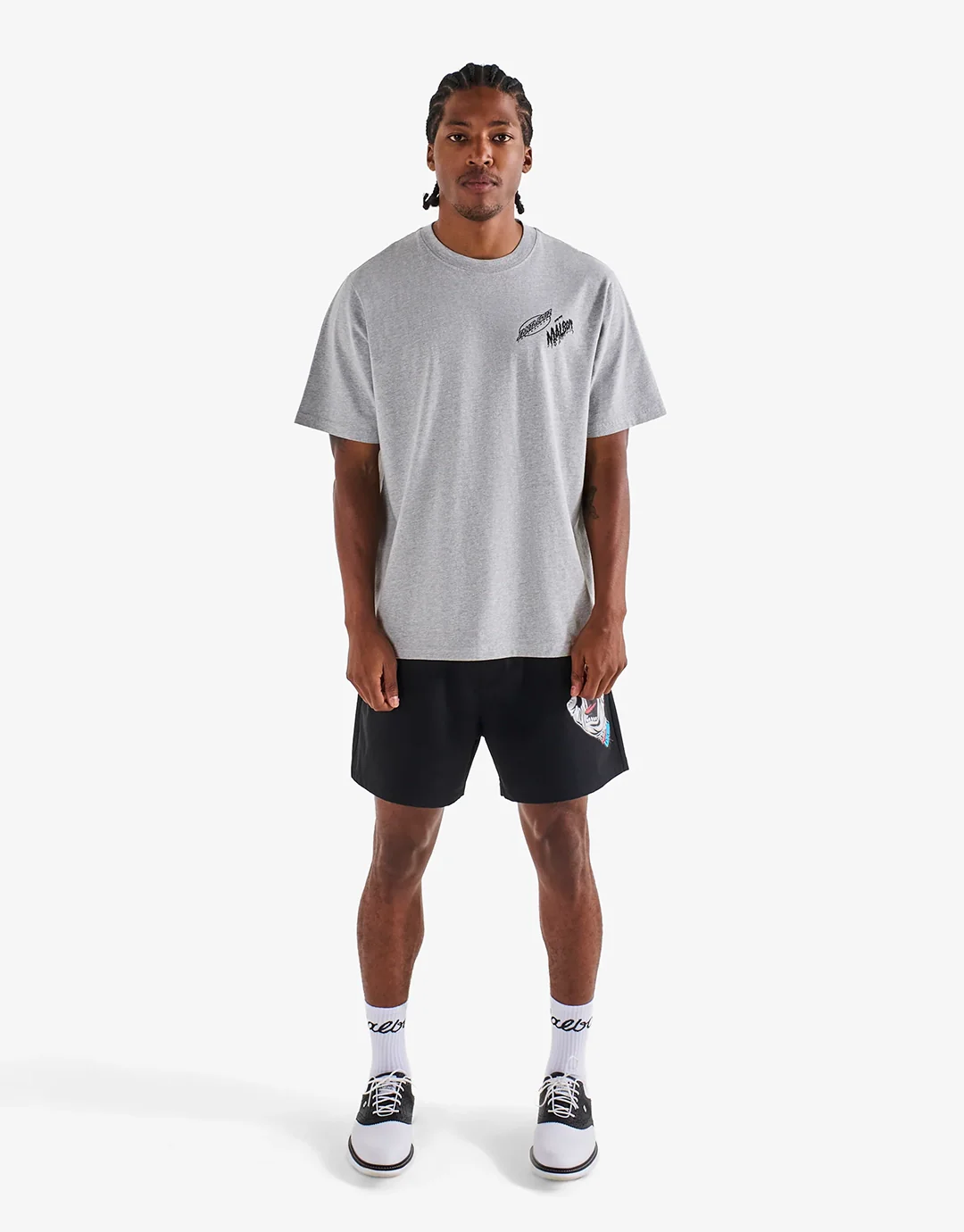 Bermuda Slasher Tee - Heather Grey - Image 4