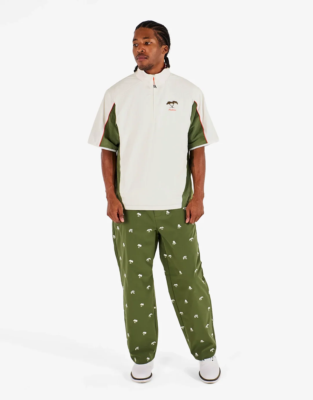 Torrey Pines Windshirt - Egret/Moss - Image 4