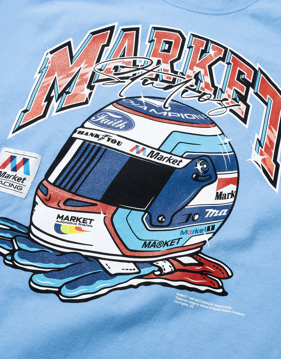 Racing Helmet T-Shirt - Blue - Image 3