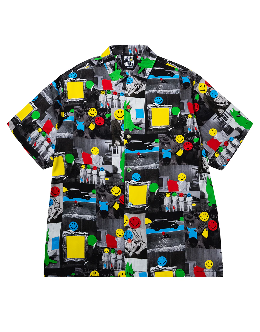 Smiley Collage Short Sleeve Shirt - Multi - Image 5