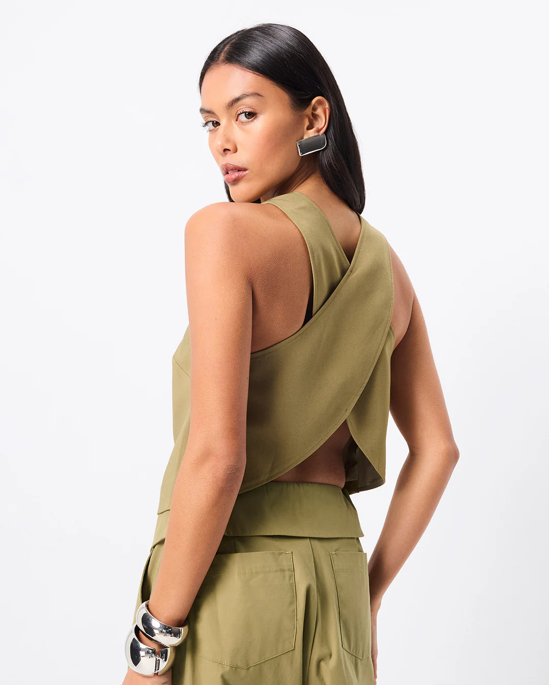 Back To Me Top - Olive - Image 3