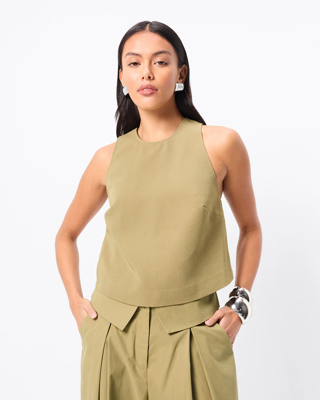 Back To Me Top - Olive - Image 4