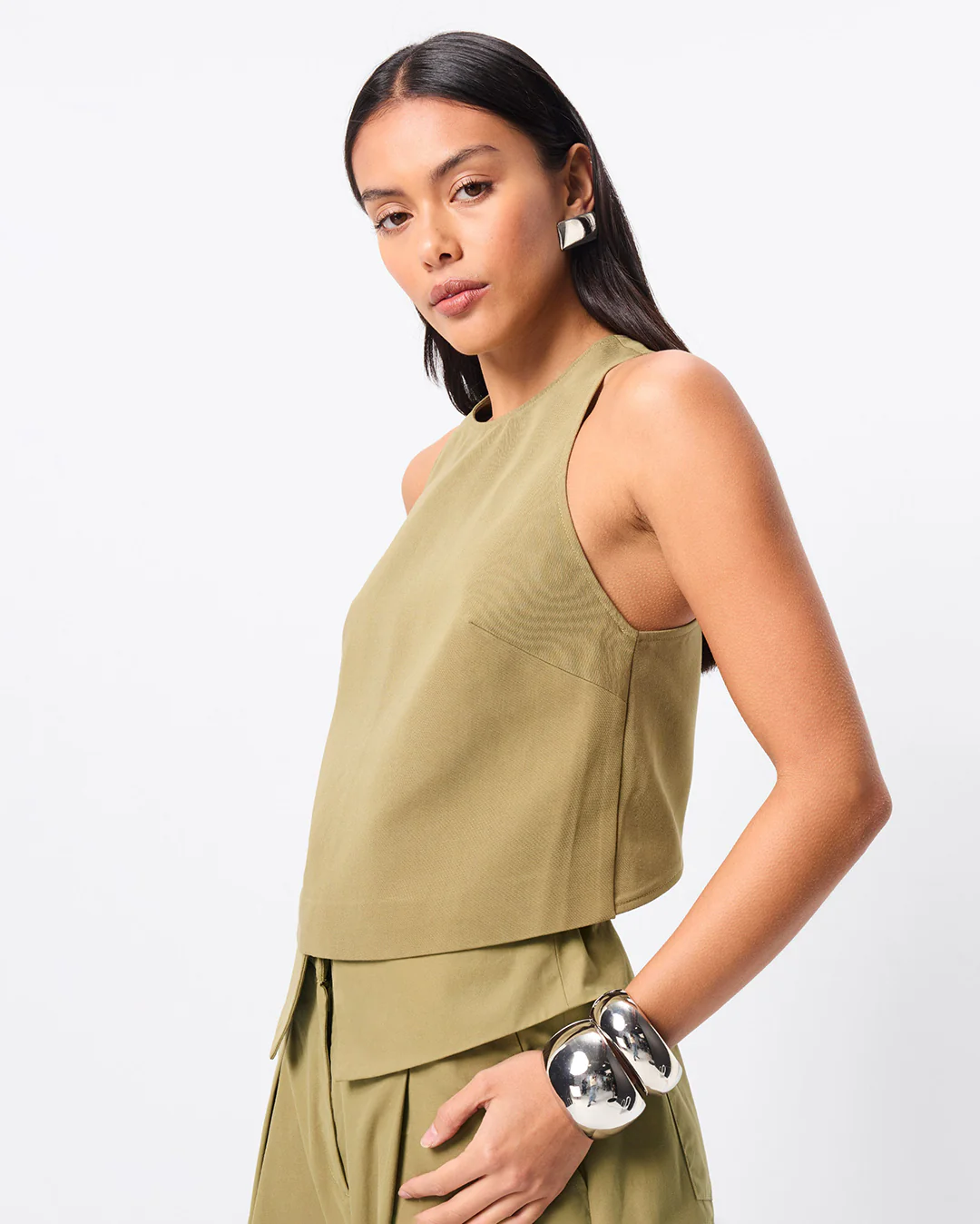 Back To Me Top - Olive - Image 5