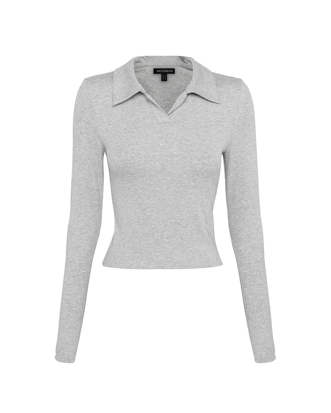 Florence Polo Top - Grey Marle - Image 6
