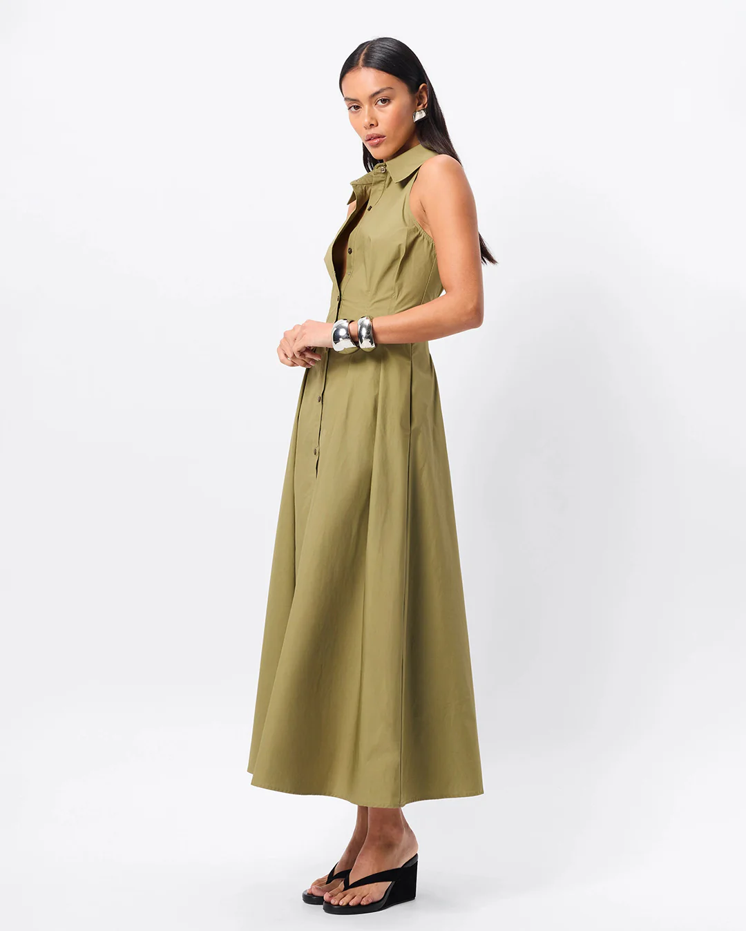 Roam Maxi Dress - Olive - Image 3