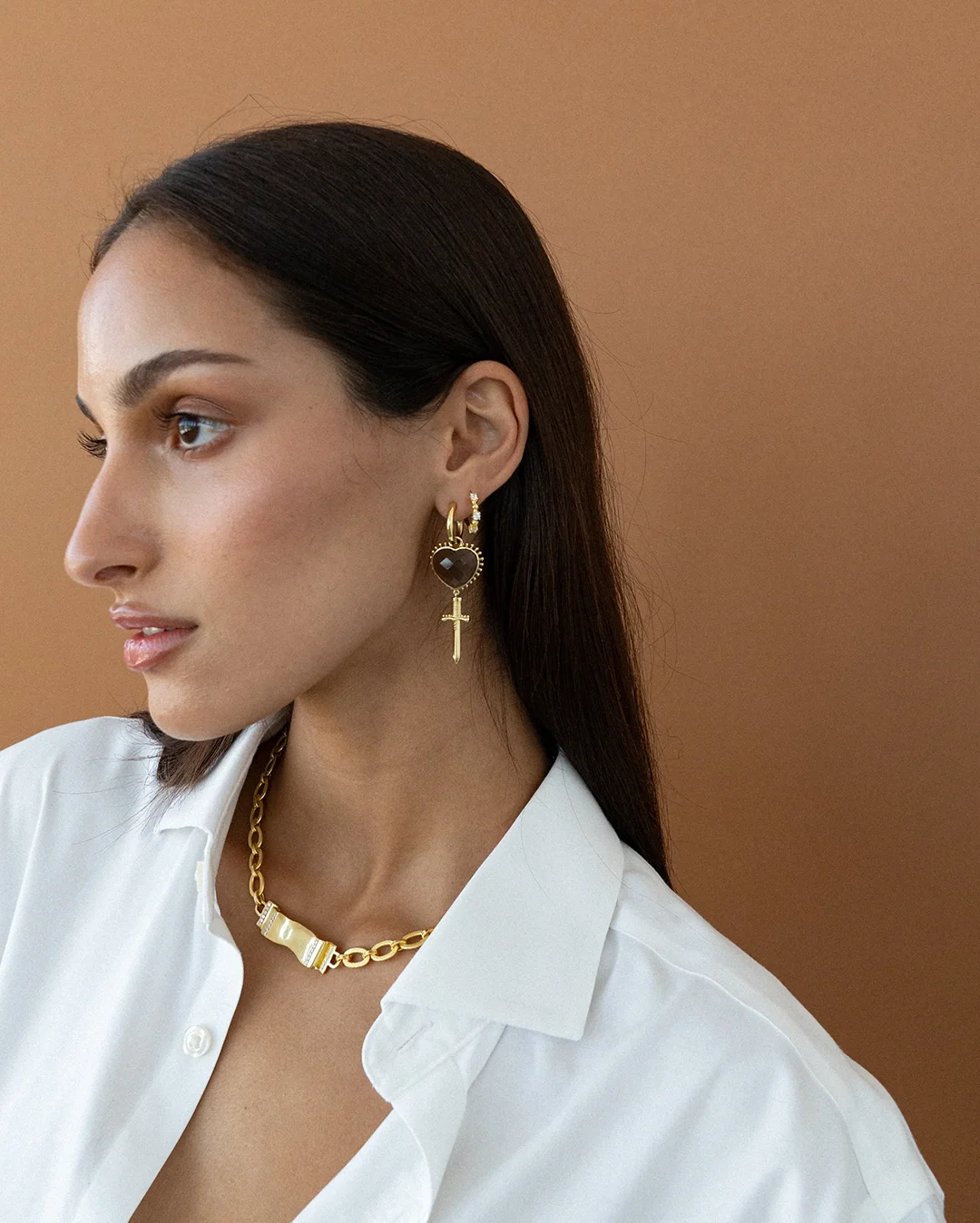 Gia Earrings - Gold - Image 2