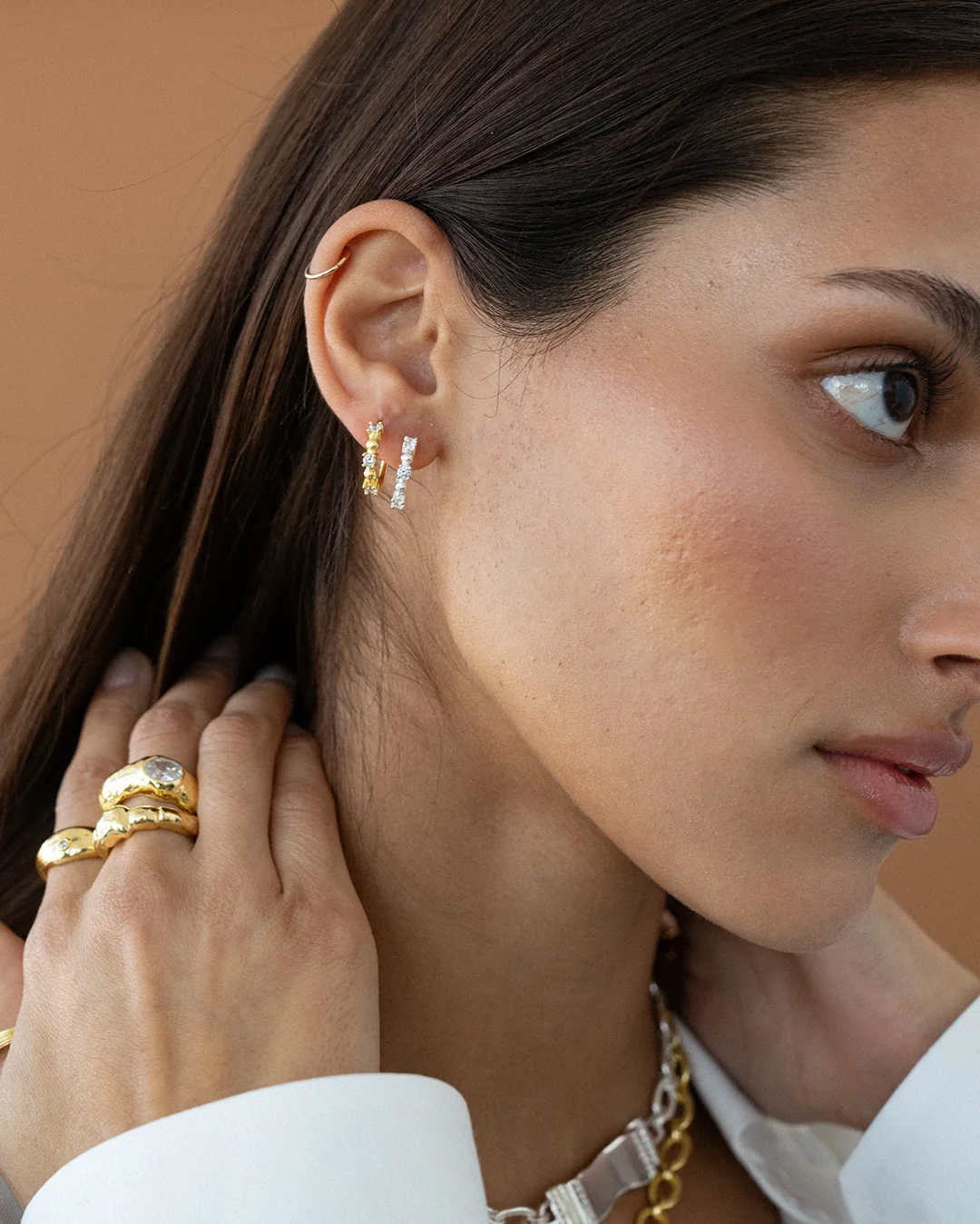 Gia Earrings - Silver - Image 2