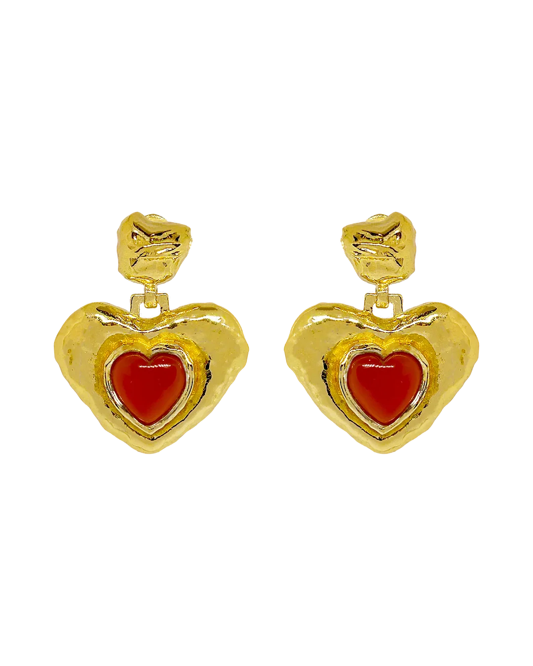 Suri Earrings - Gold Carnelian - Image 4