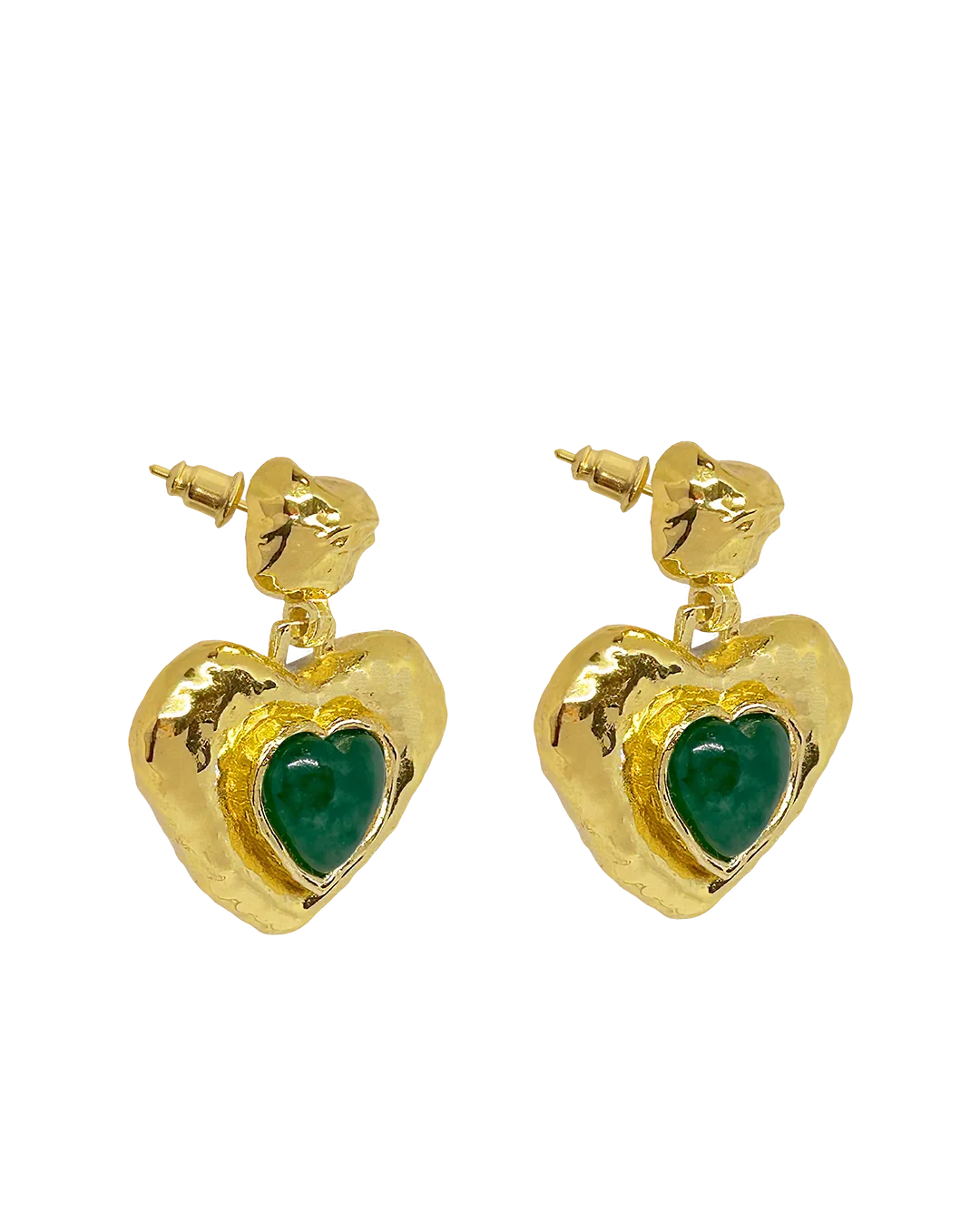 Suri Earrings - Gold Green Aventurine - Image 4