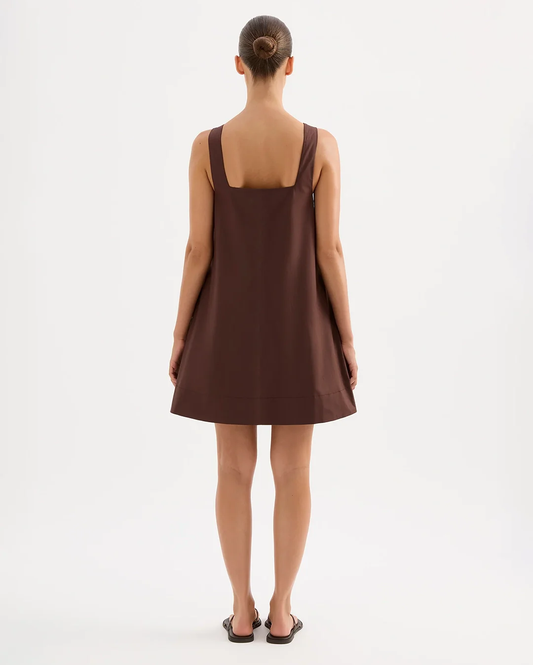 Alexis Mini Dress - Chocolate - Image 5