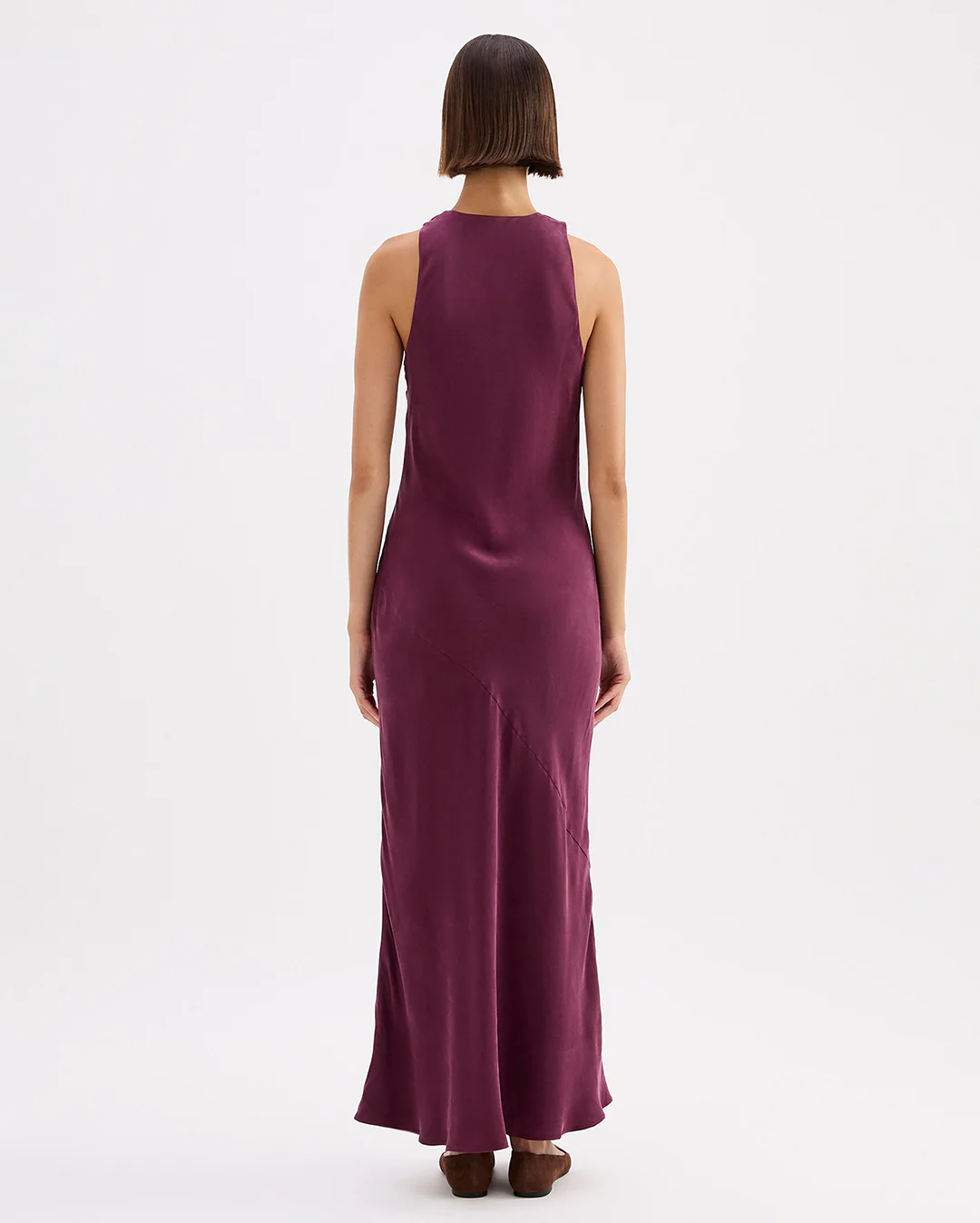 Amaya Cupro Dress - Merlot - Image 3