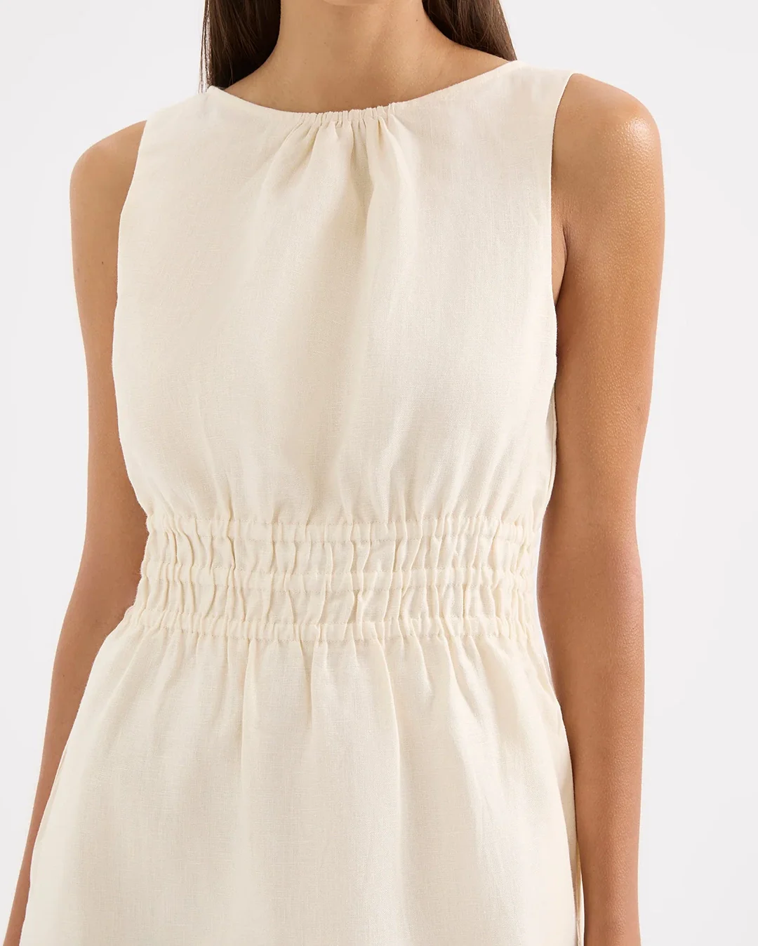 Andri Linen Mini Dress - Chamomile - Image 5