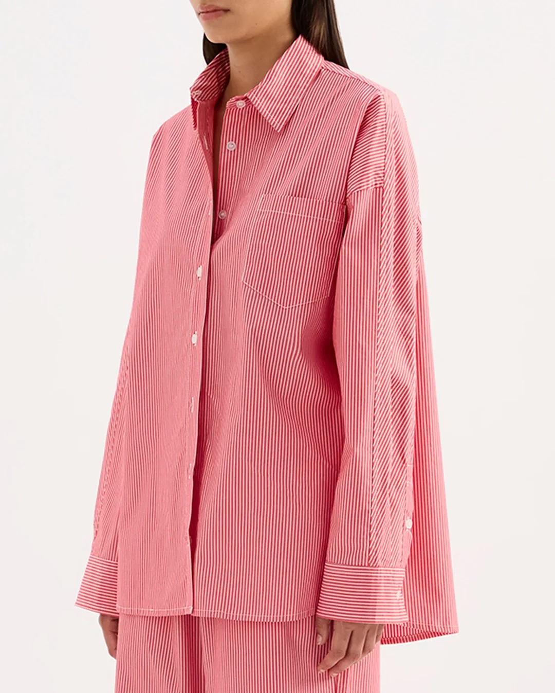 Anouk Stripe Shirt - Red Stripe - Image 2